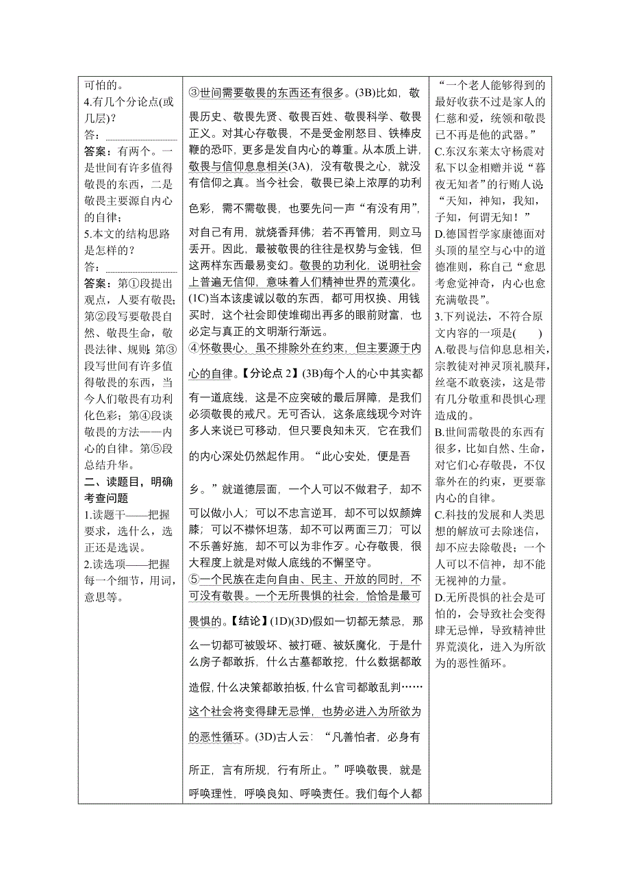 《优化方案》2016届高三大一轮语文（新课标）配套文档：第一部分 现代文阅读·论述类文本 专题溯源追根细思问据文依题深探寻.doc_第3页