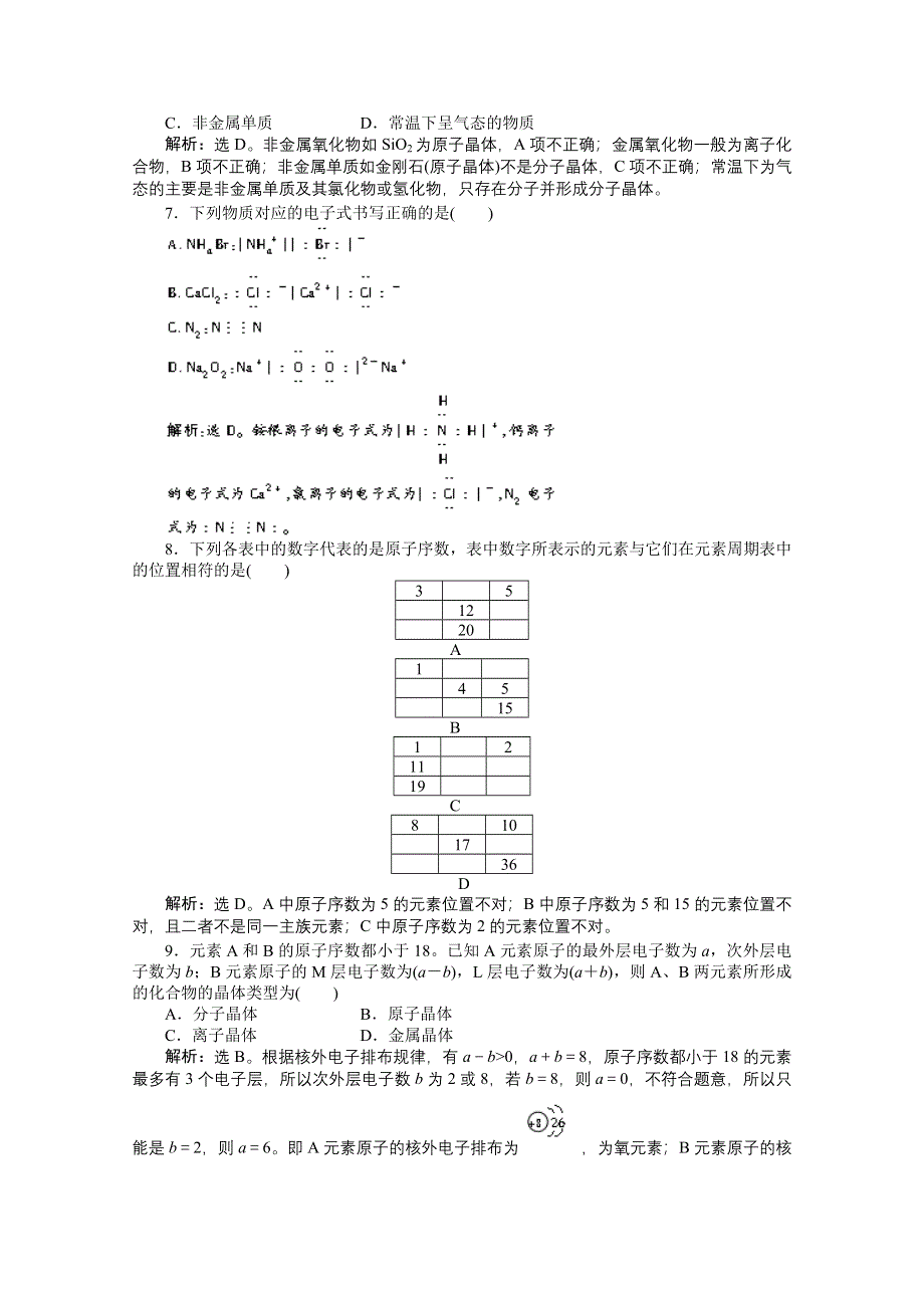 2012【优化方案】精品练：化学苏教版必修2（江苏专用）专题综合检测（一）.doc_第2页