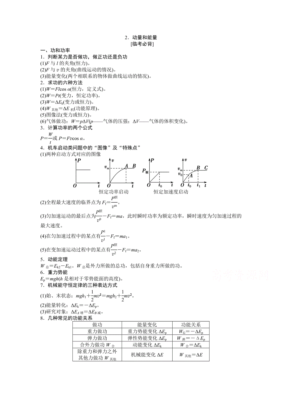 2021届新高考物理二轮（山东专用）学案：专题9 第1讲 2．动量和能量 WORD版含解析.doc_第1页