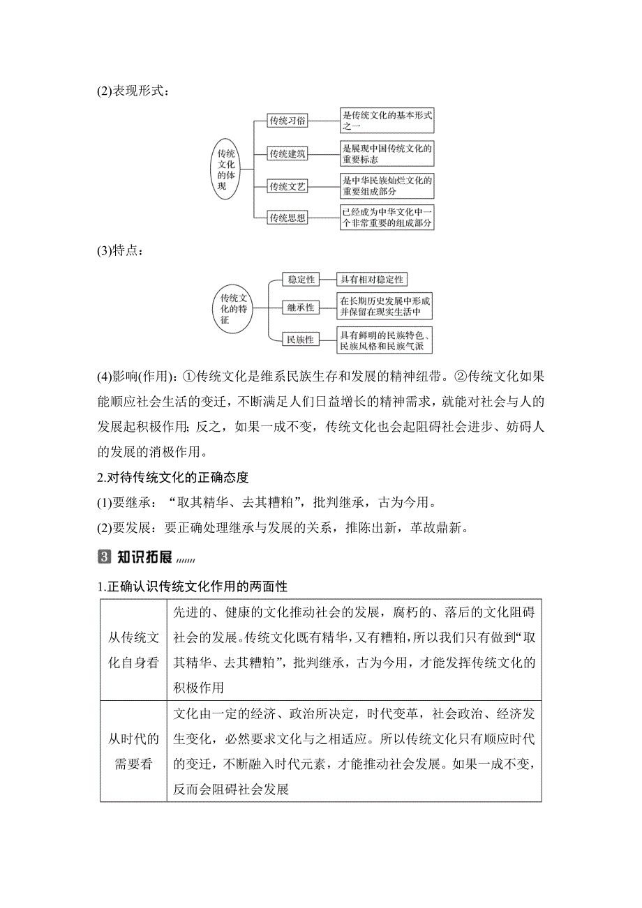 2018年高考政治（全国版-甲、丙）总复习教师用书：必修3 第2单元 课时2　文化的继承性与文化发展 WORD版含解析.doc_第3页