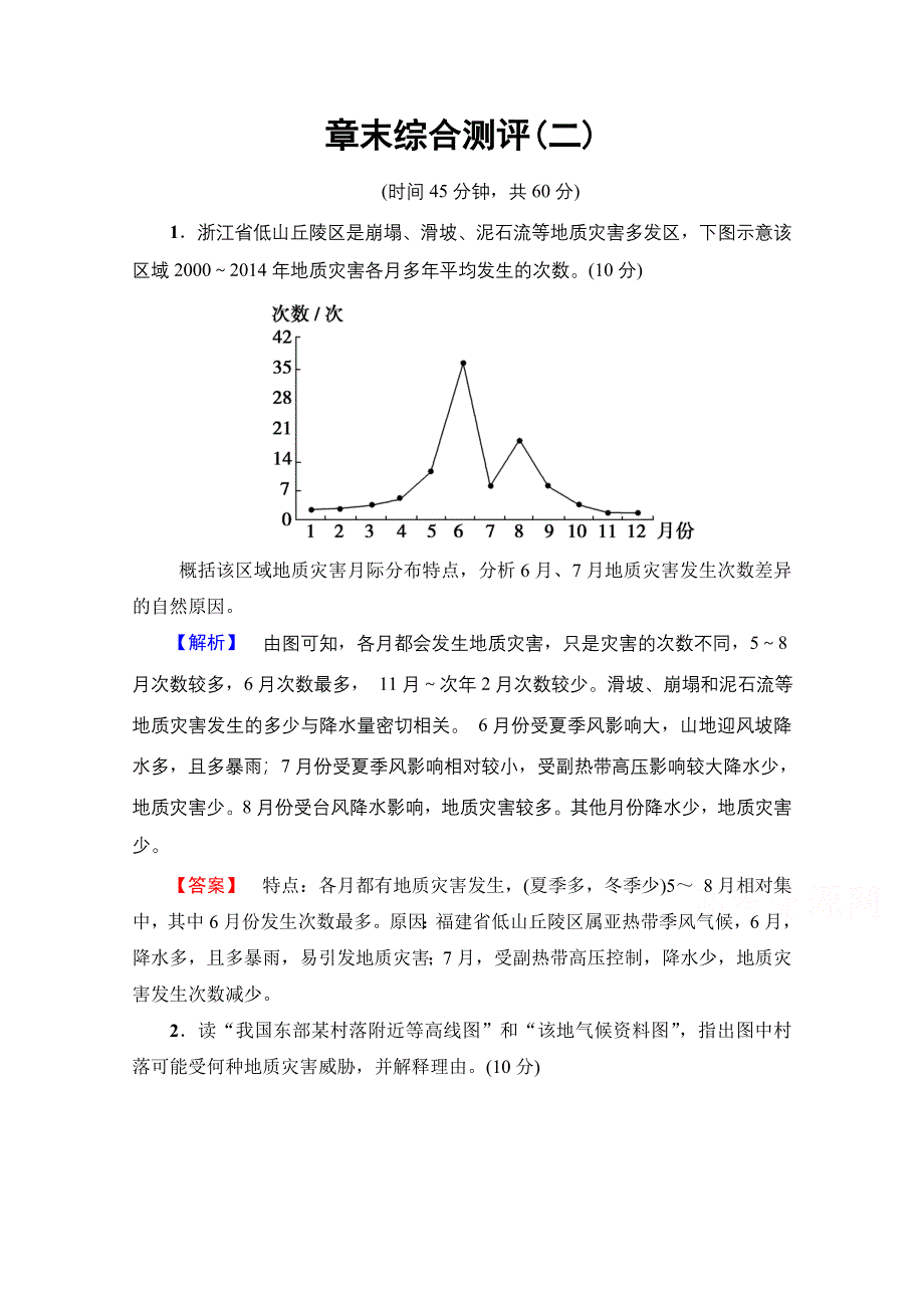 2016-2017学年高中地理湘教选修5章末综合测评 第2章 WORD版含解析.doc_第1页