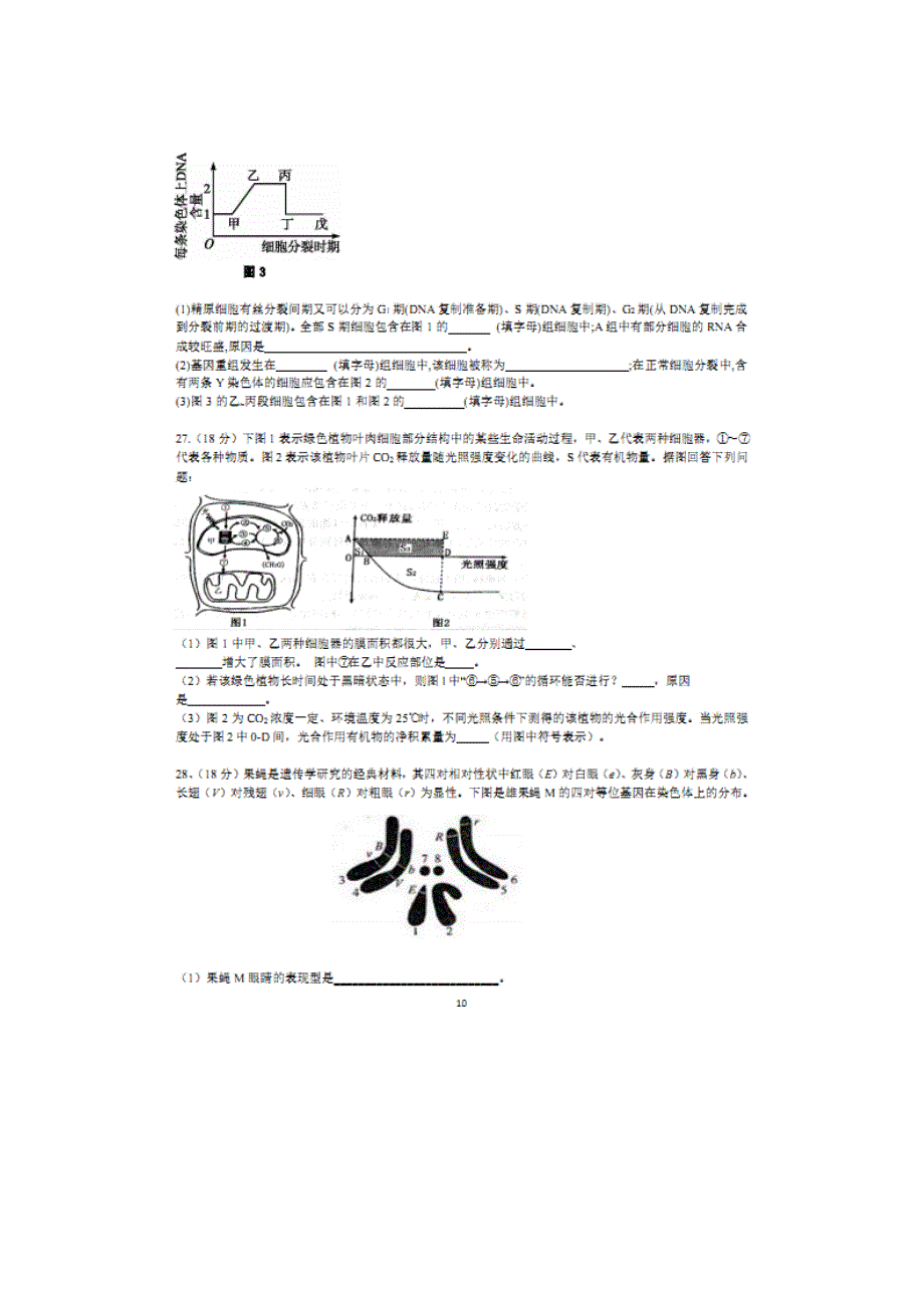 四川省成都市第七中学2018届高三9月15日作业生物试题 扫描版含答案.doc_第3页