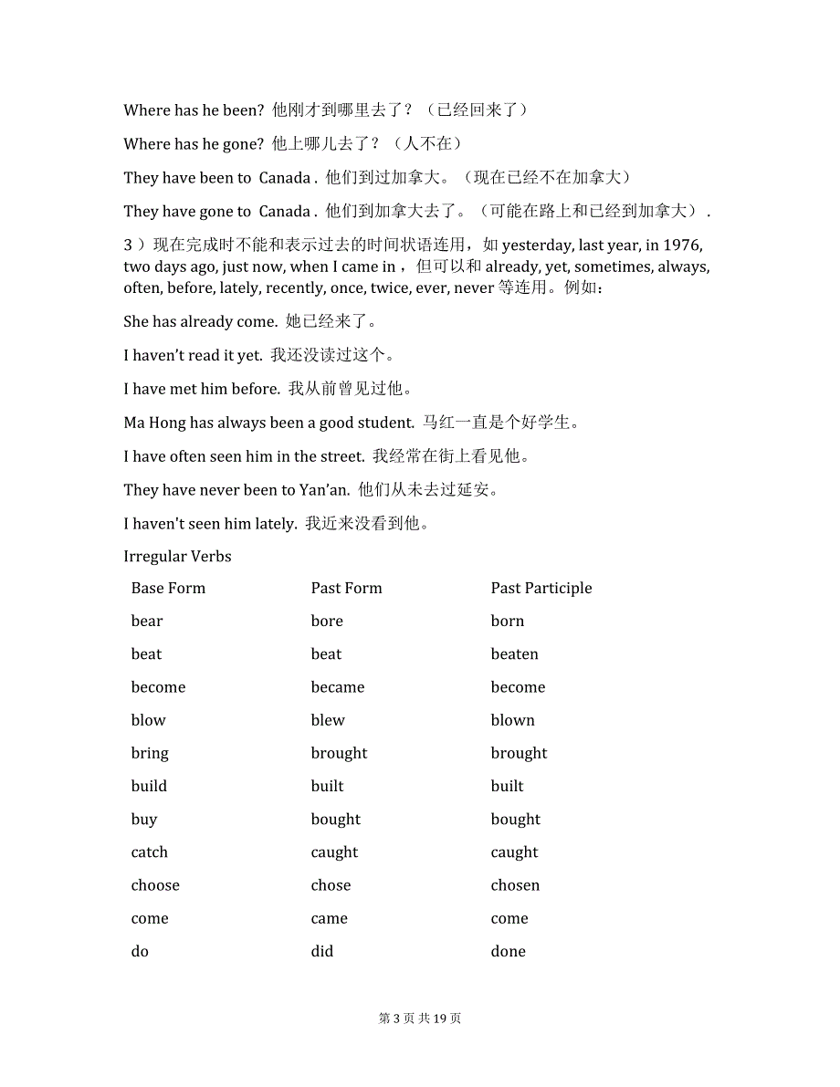 人教版八年级下册英语语法复习：现在完成时讲义与练习题（Word版含答案）.docx_第3页