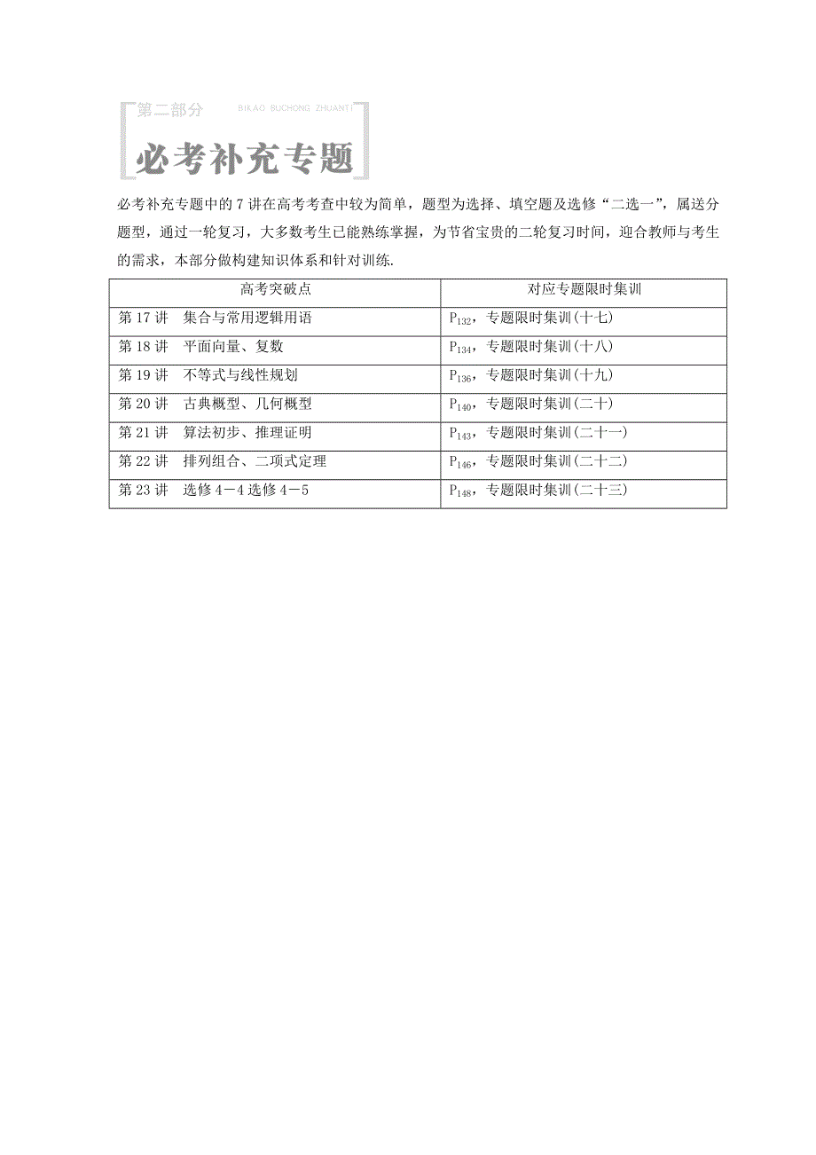 2018年高考数学（理）二轮复习教师用书：第2部分 必考补充专题 WORD版含答案.doc_第1页