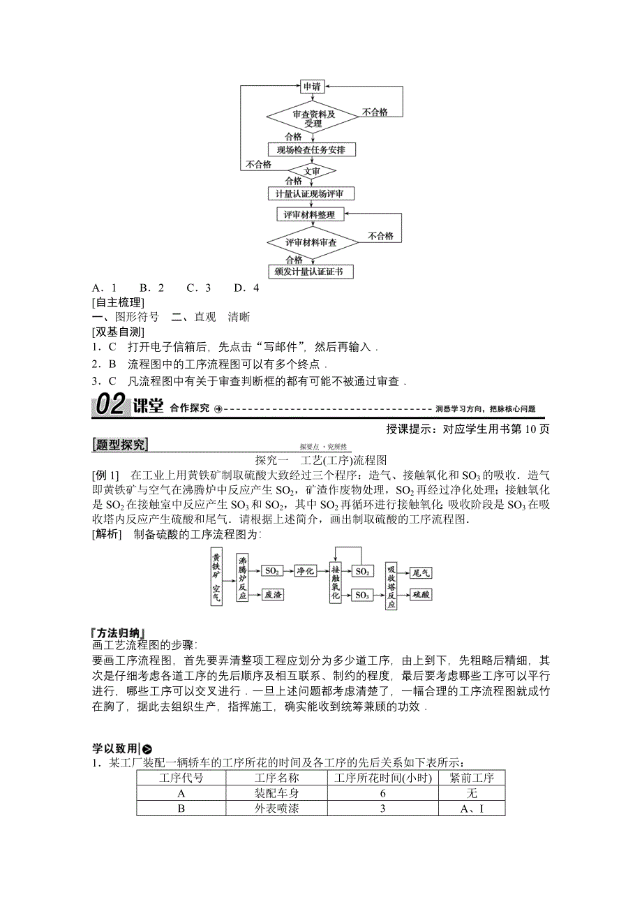 2020-2021学年北师大版数学选修1-2学案：2-1 流程图 WORD版含解析.doc_第2页