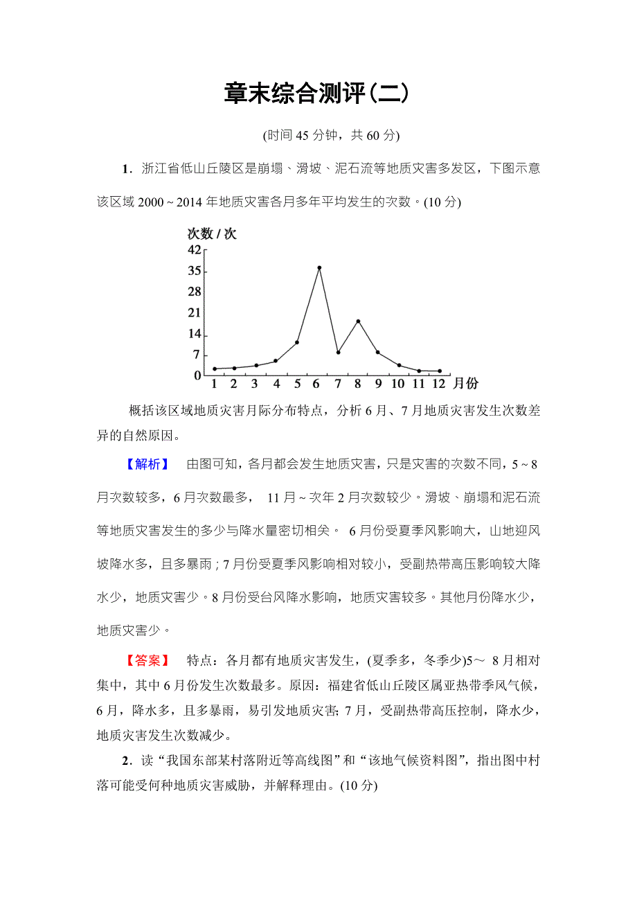 2016-2017学年高中地理（湘教版）选修五章末综合测评 第2章 WORD版含解析.doc_第1页