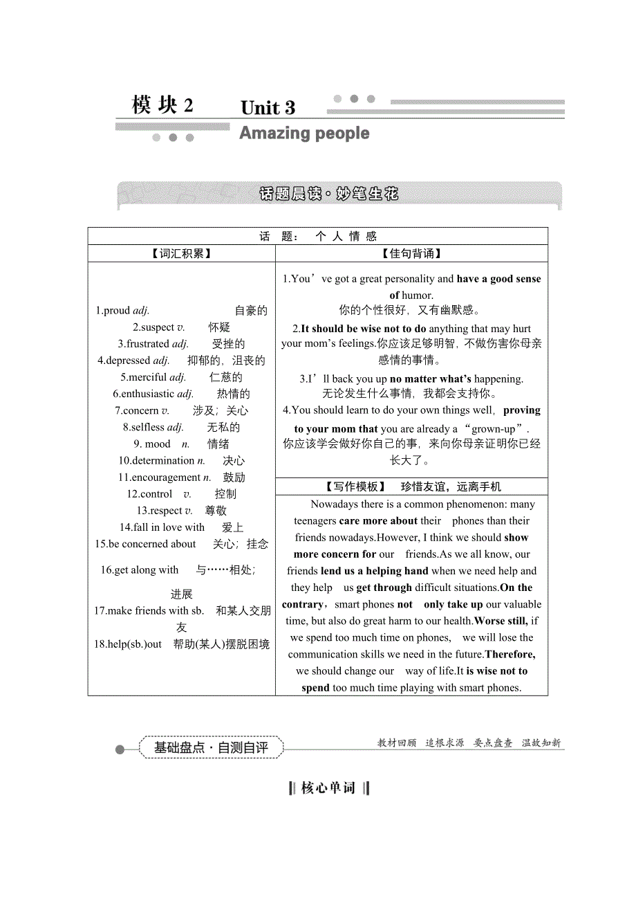 《优化方案》2016届高三牛津版英语一轮复习全书讲义 模块2UNIT3AMAZING PEOPLE .DOC_第1页