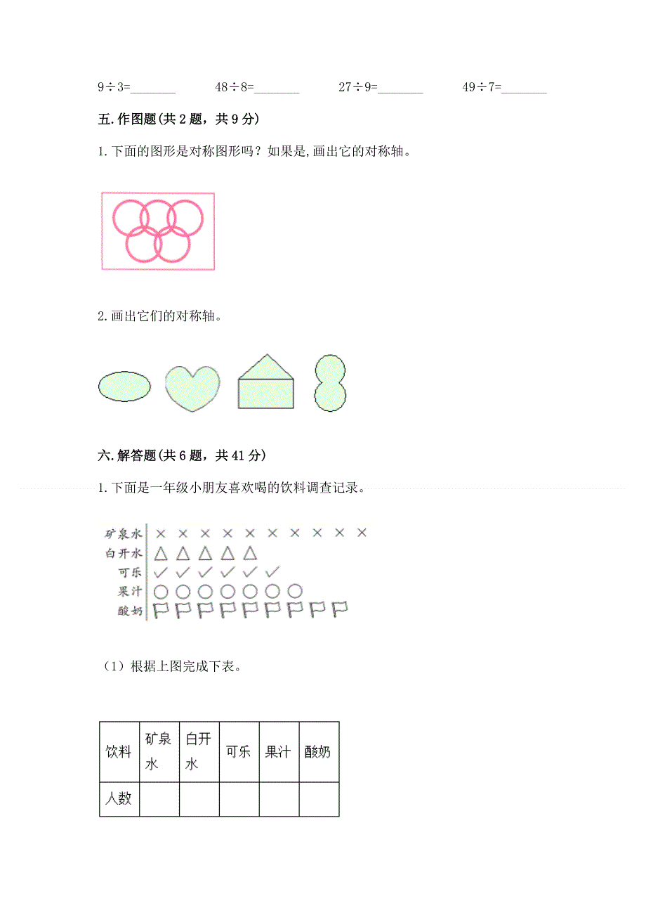 人教版二年级下册数学 期中测试卷及参考答案【完整版】.docx_第3页