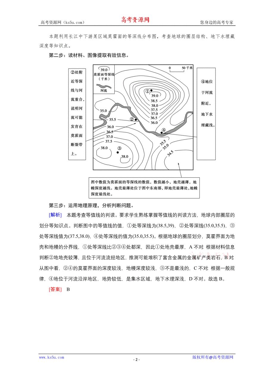 2020届高考艺考生地理复习教师用书：第二部分技能一专项1　等值线图 WORD版含解析.doc_第2页