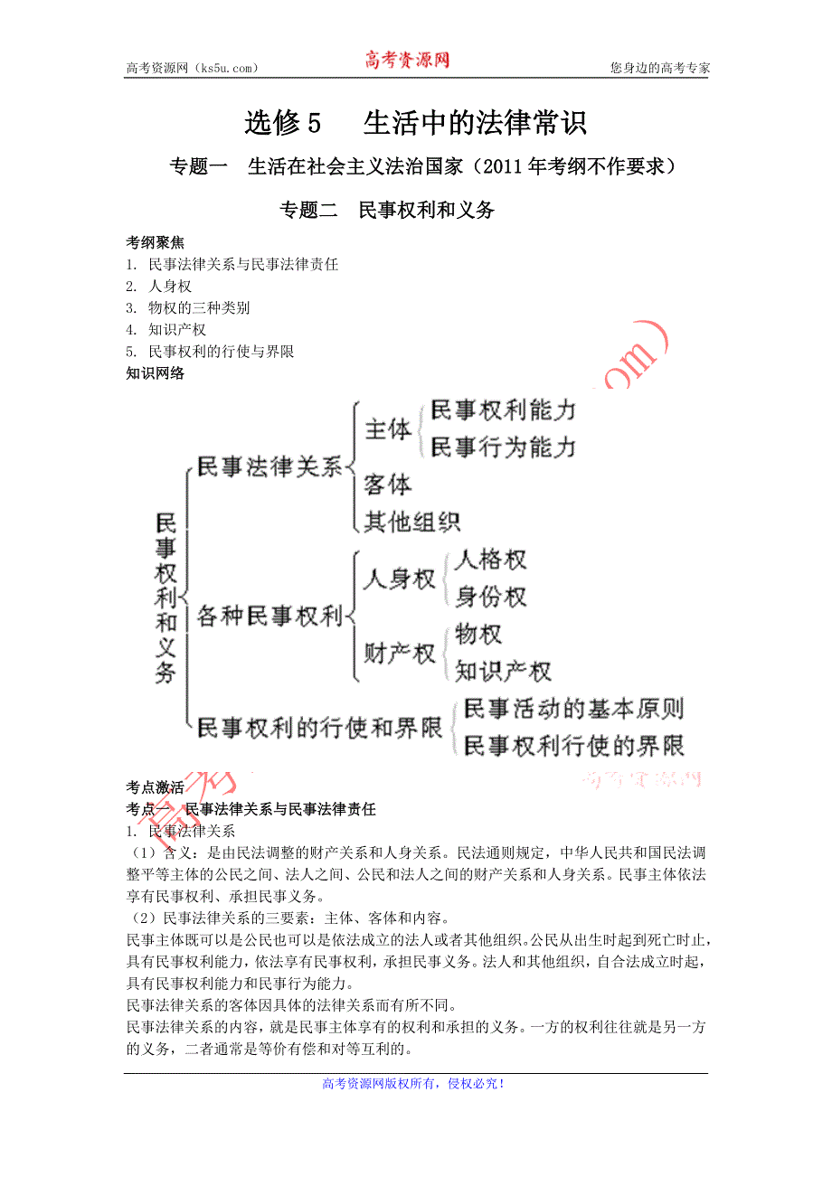 2012学案与评测政治新人教版选修5（学案）.doc_第1页