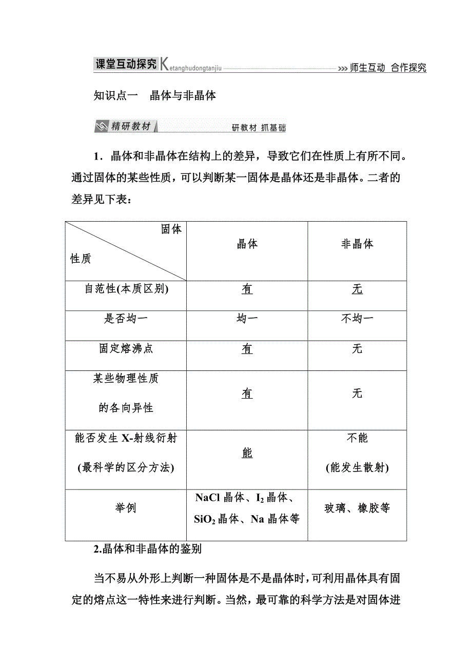 2020高中化学人教版选修三教学学案：3-1　晶体的常识 WORD版含答案.docx_第3页