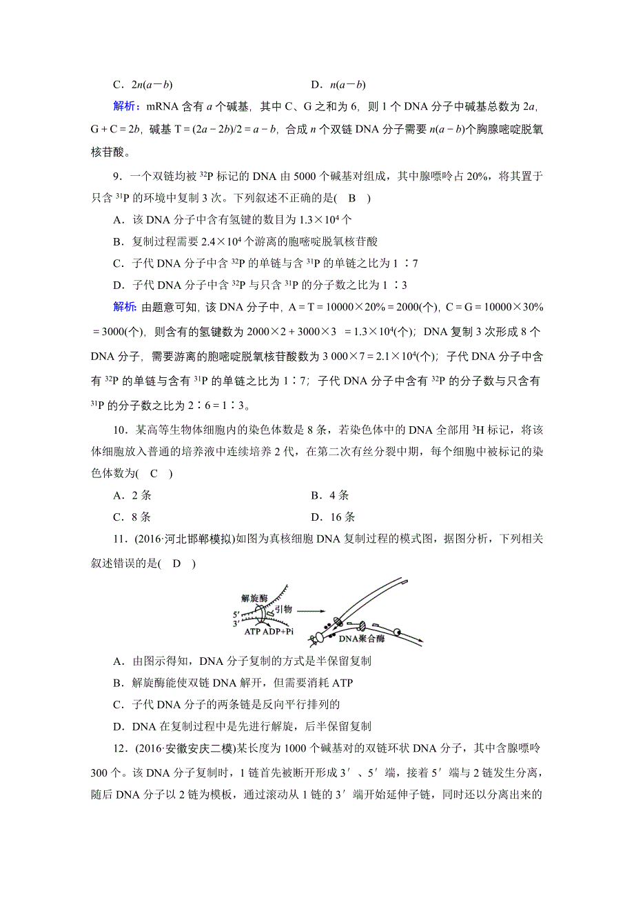 2018年高考生物一轮复习课时训练：第六章 遗传的物质基础 课时达标24 WORD版含答案.doc_第3页