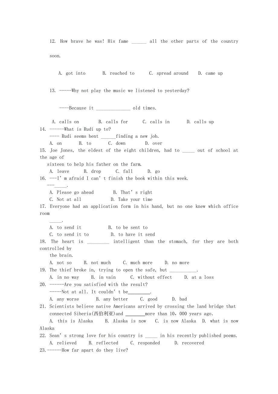 2012安徽省泗县三中高二英语学案：选修八 UNIT 15（新人教版选修）.doc_第2页