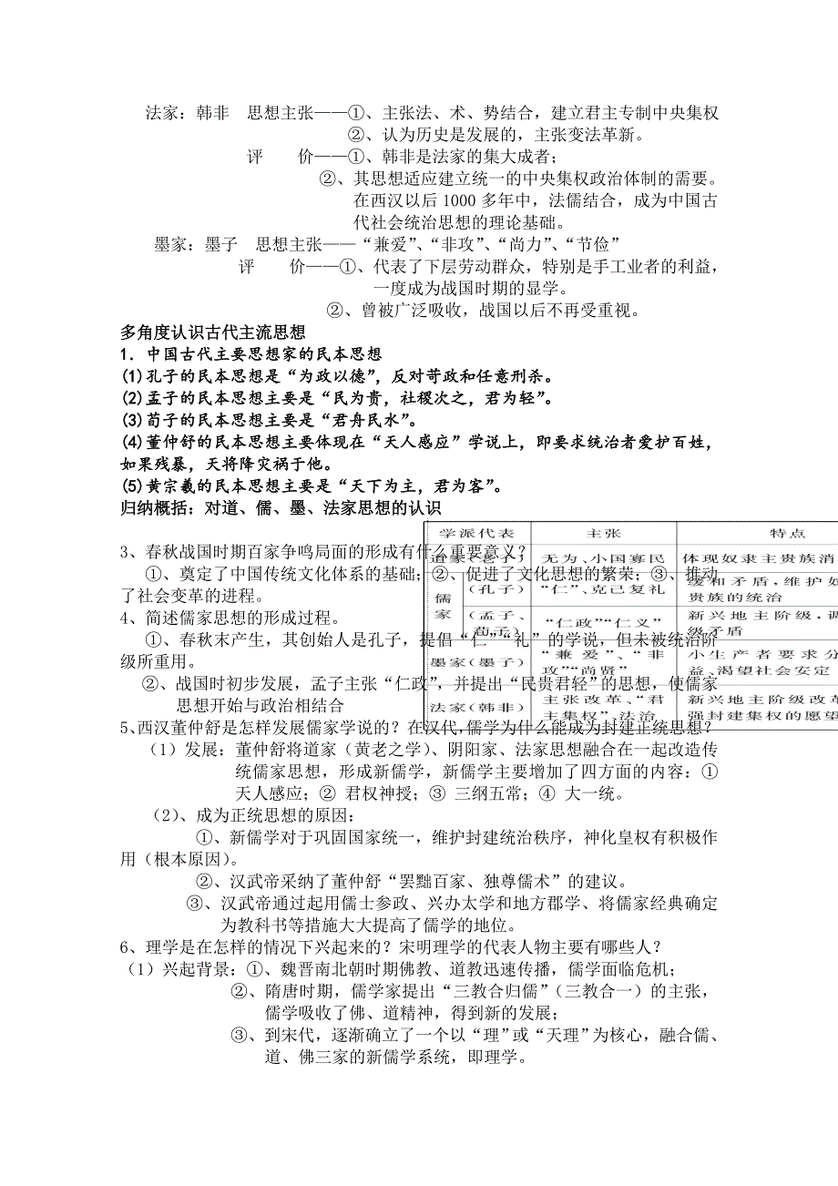 岳麓版高三历史二轮复习教案：专题3-古代中国的思想文化和科技.doc_第3页