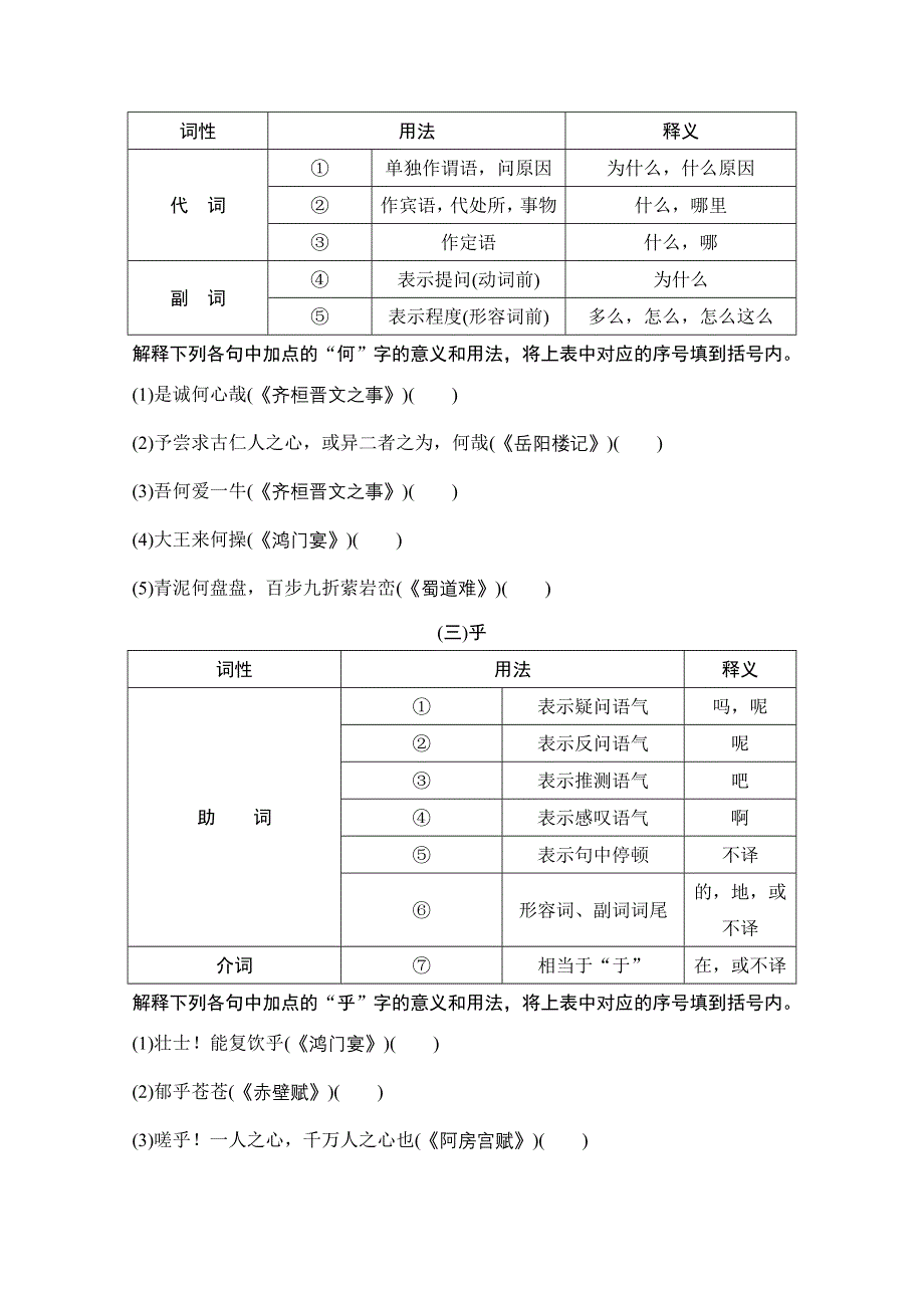 2021届新高考语文一轮总复习教学案：知识清单七　《考纲》要求掌握的18个文言虚词 WORD版含解析.doc_第2页