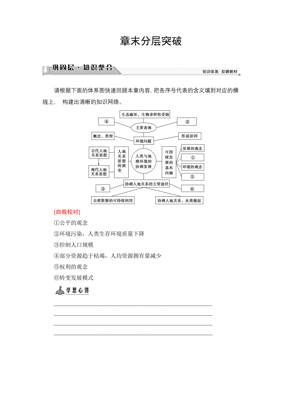 2016-2017学年高中地理湘教版必修2学案：章末分层突破4 WORD版含解析.doc_第1页