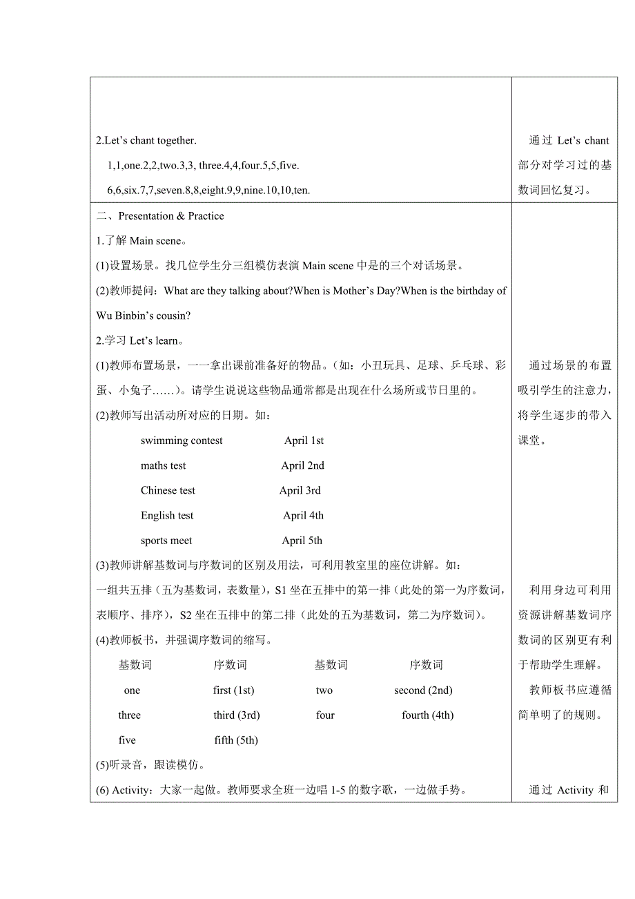 2022五年级英语下册 Unit 4 When is the art show Part A第1课时教案 人教PEP.doc_第2页