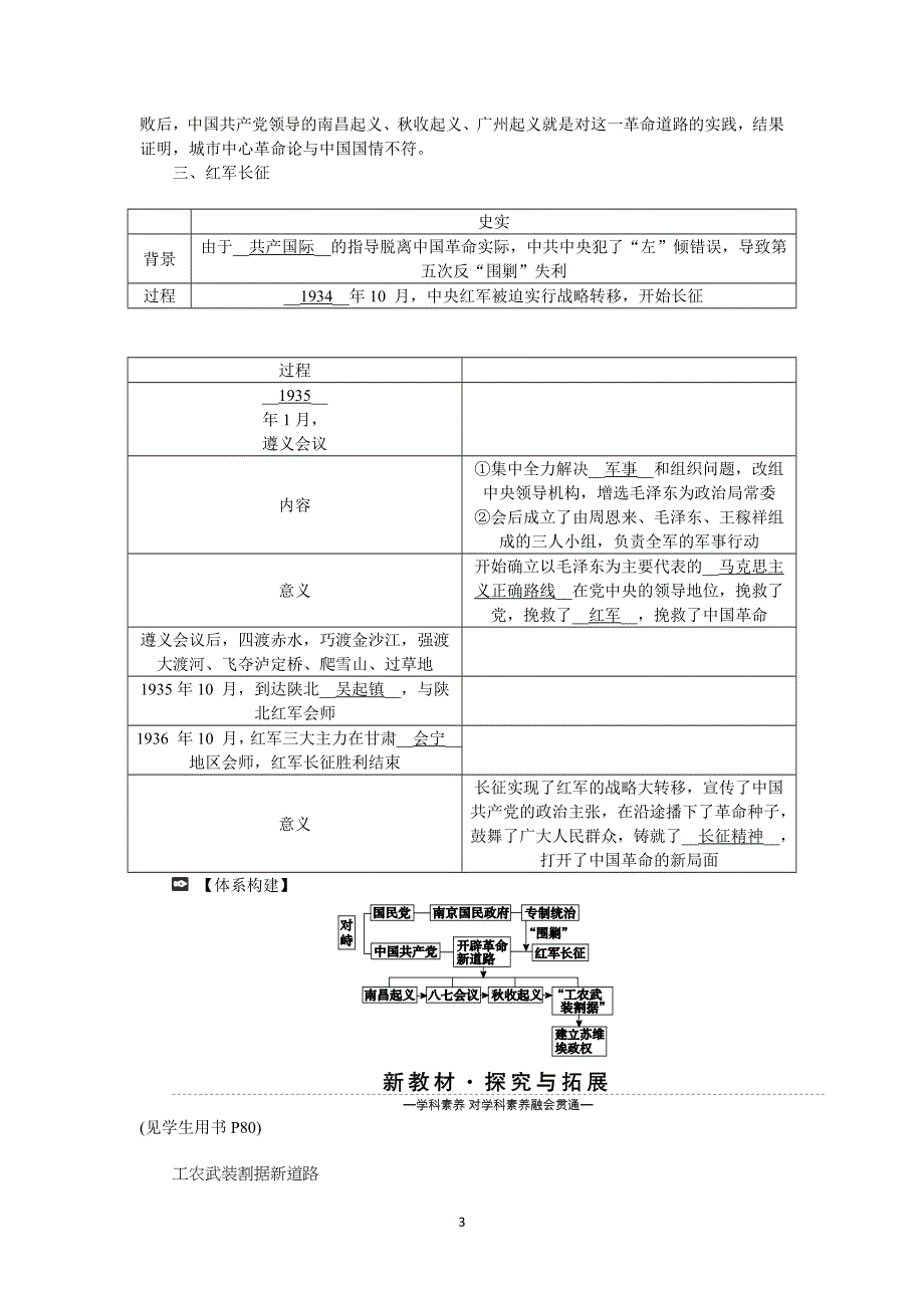 《新教材》2021-2022学年高一历史部编版必修上册学案：第22课　南京国民政府的统治和中国共产党开辟革命新道路 WORD版含解析.docx_第3页