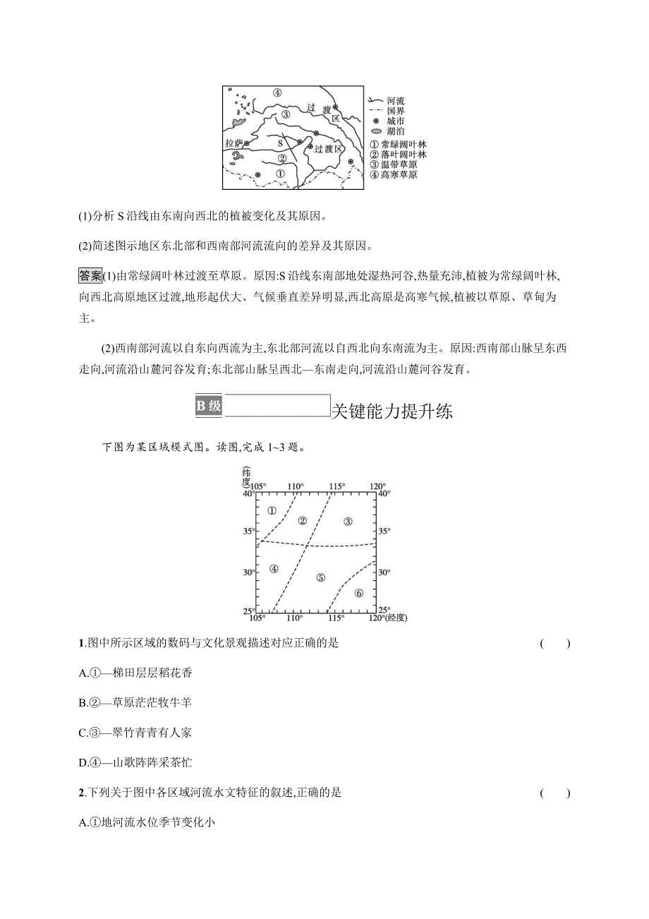 《新教材》2021-2022学年高中地理鲁教版选择性必修第一册课后巩固提升：第五单元　单元活动　学会分析区域自然环境 WORD版含解析.docx_第3页