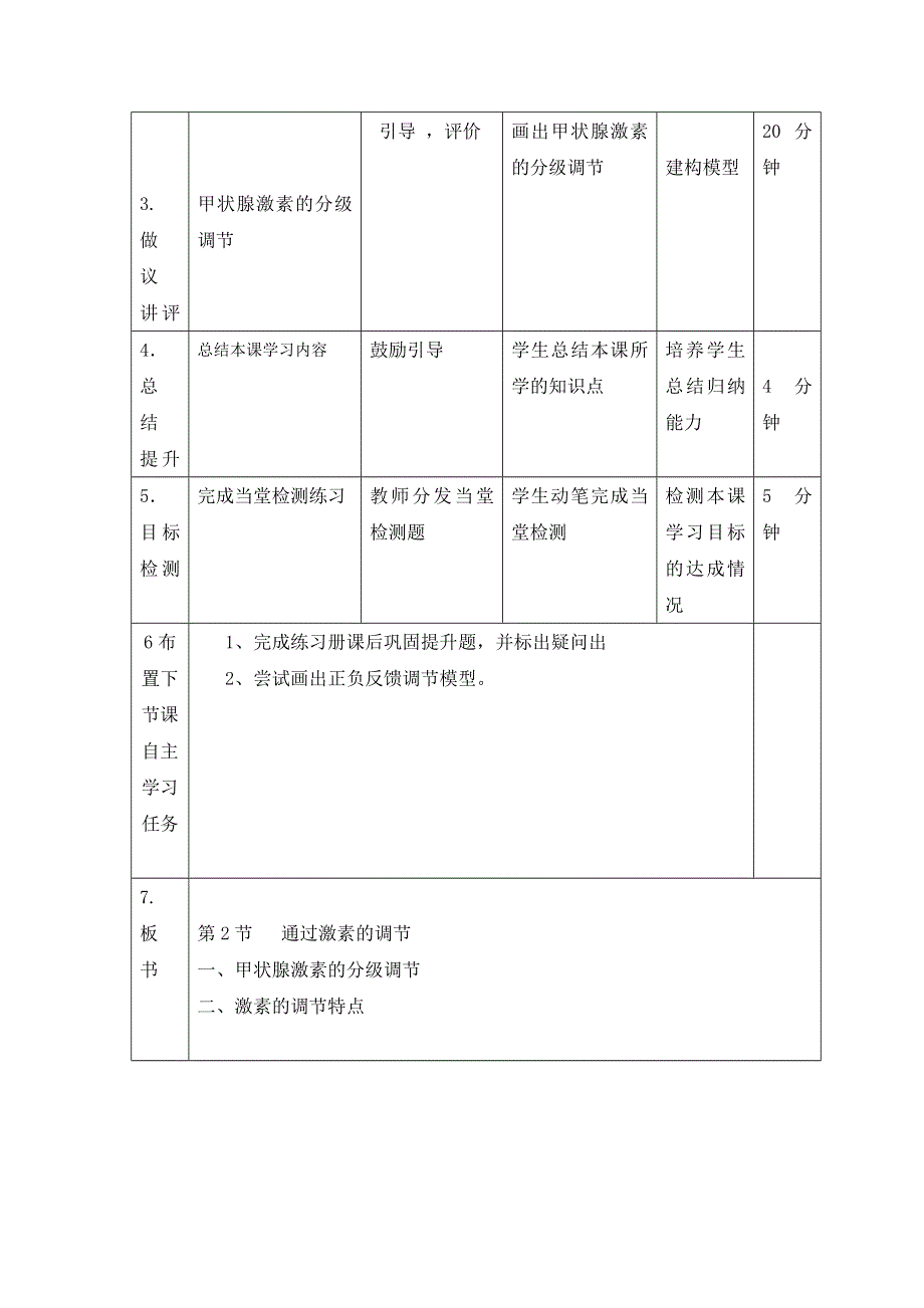 辽宁省大连渤海高级中学高中生物必修3教案：2-2 通过激素的调节（3） .doc_第2页