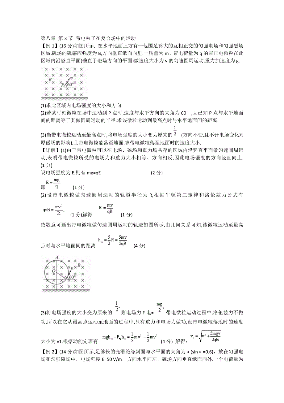 2012届广东省南民中学高考物理第一轮专题复习练习带电粒子在复合场中的运动（选修3-1）.doc_第1页