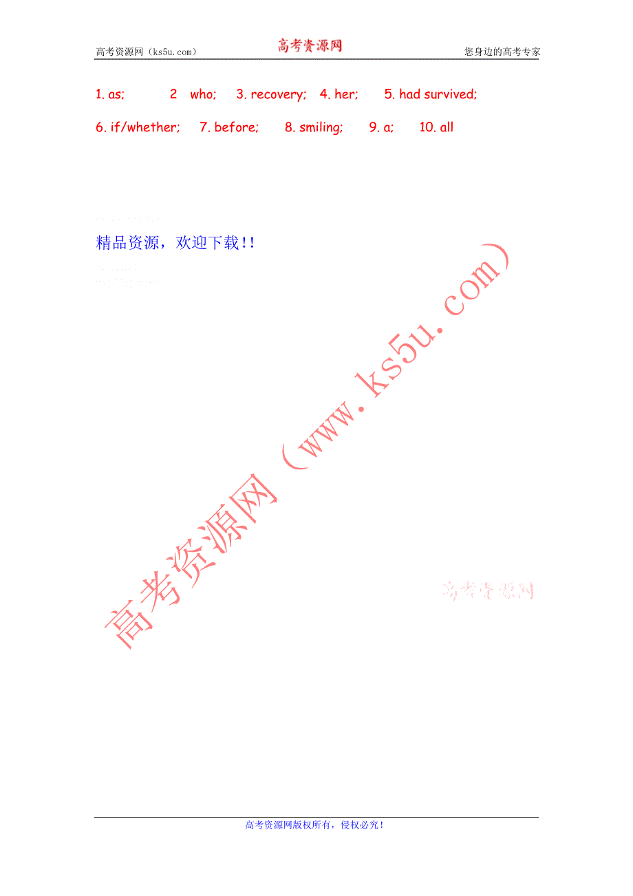 广东省2012届高三英语二轮复习专题训练：语法填空（1）.doc_第3页