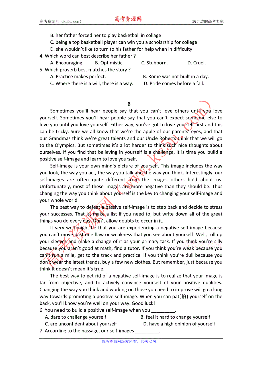 广东省2012届高三英语二轮复习专题训练：阅读理解（17）.doc_第2页