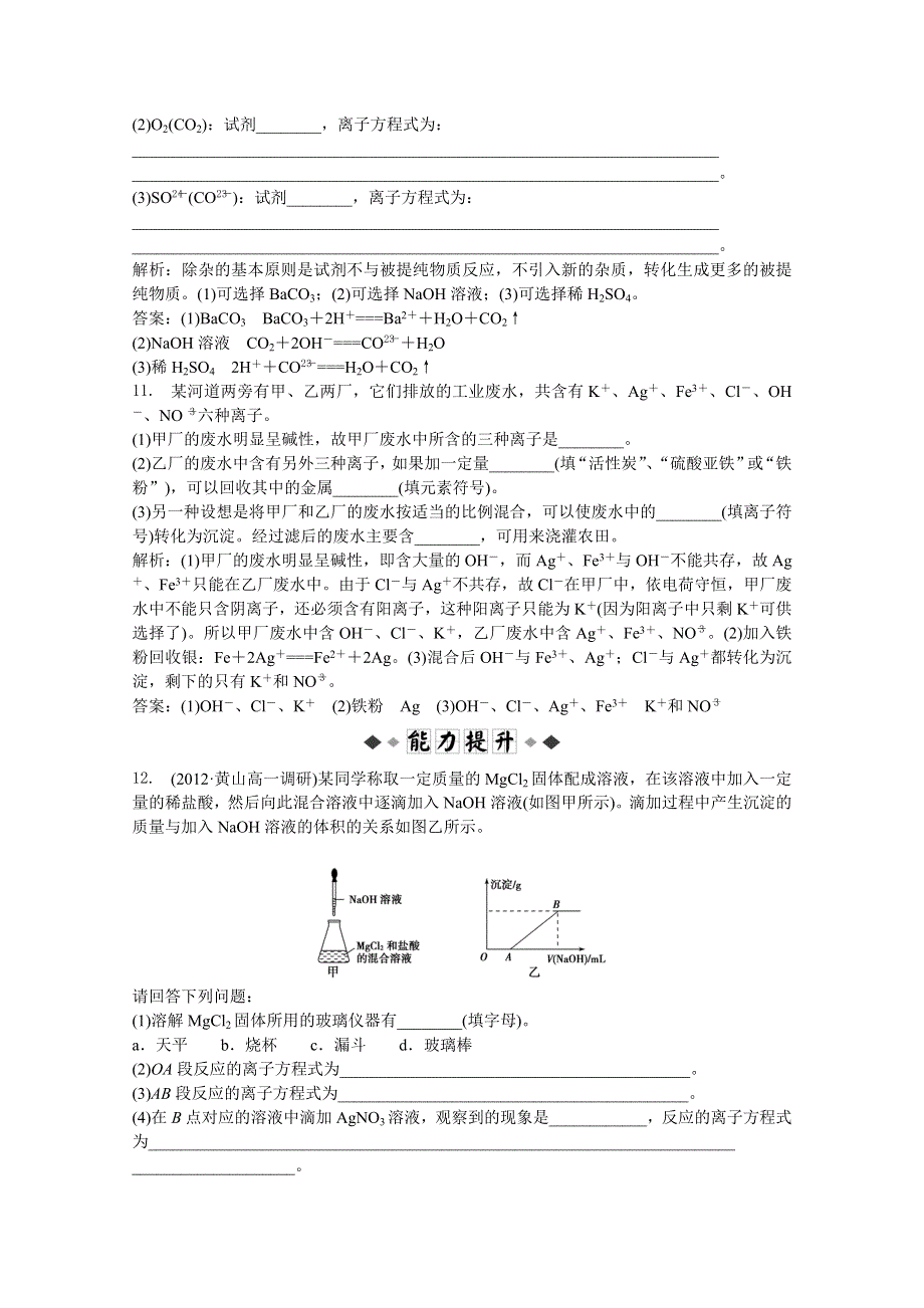 2013年《优化方案》人教版化学必修1电子题库解析版：第二章 第二节 第2课时 知能演练轻松闯关 WORD版含答案.doc_第3页