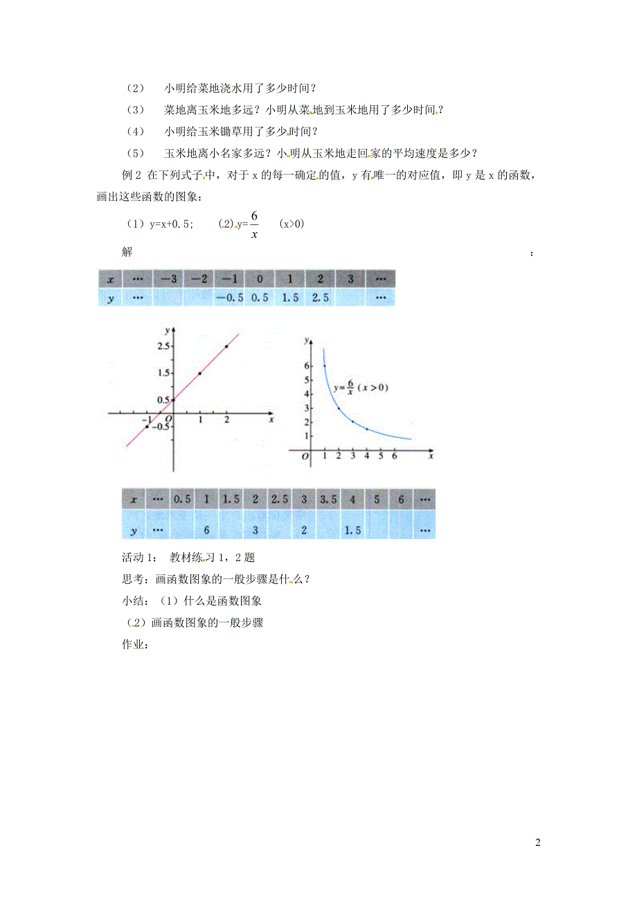 2022人教八下第19章一次函数19.1函数第3课时函数的图象教案.doc_第2页