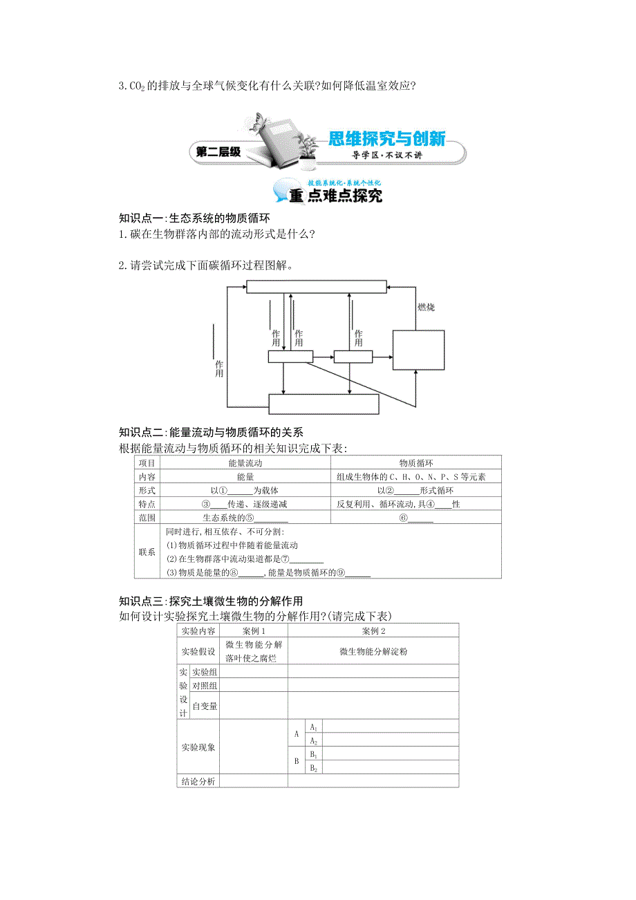 《优化课堂》2015-2016学年高二生物人教版必修3：5.3 生态系统的物质循环 导学案 WORD版含答案.doc_第2页