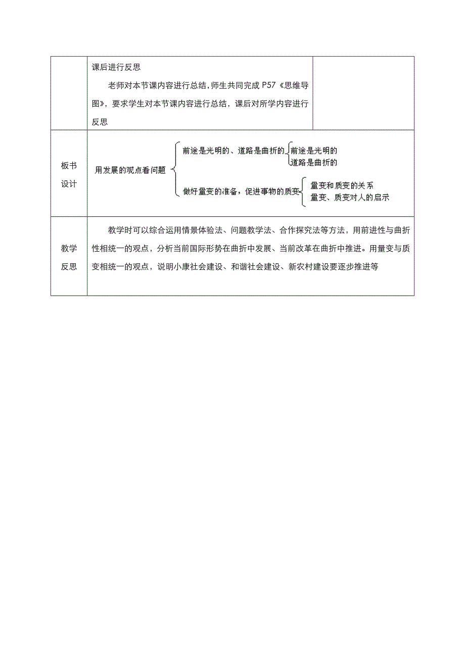 《优品》高中政治人教版必修4 第三单元第八课第二框用发展的观点看问题 教案（系列二）WORD版.doc_第3页