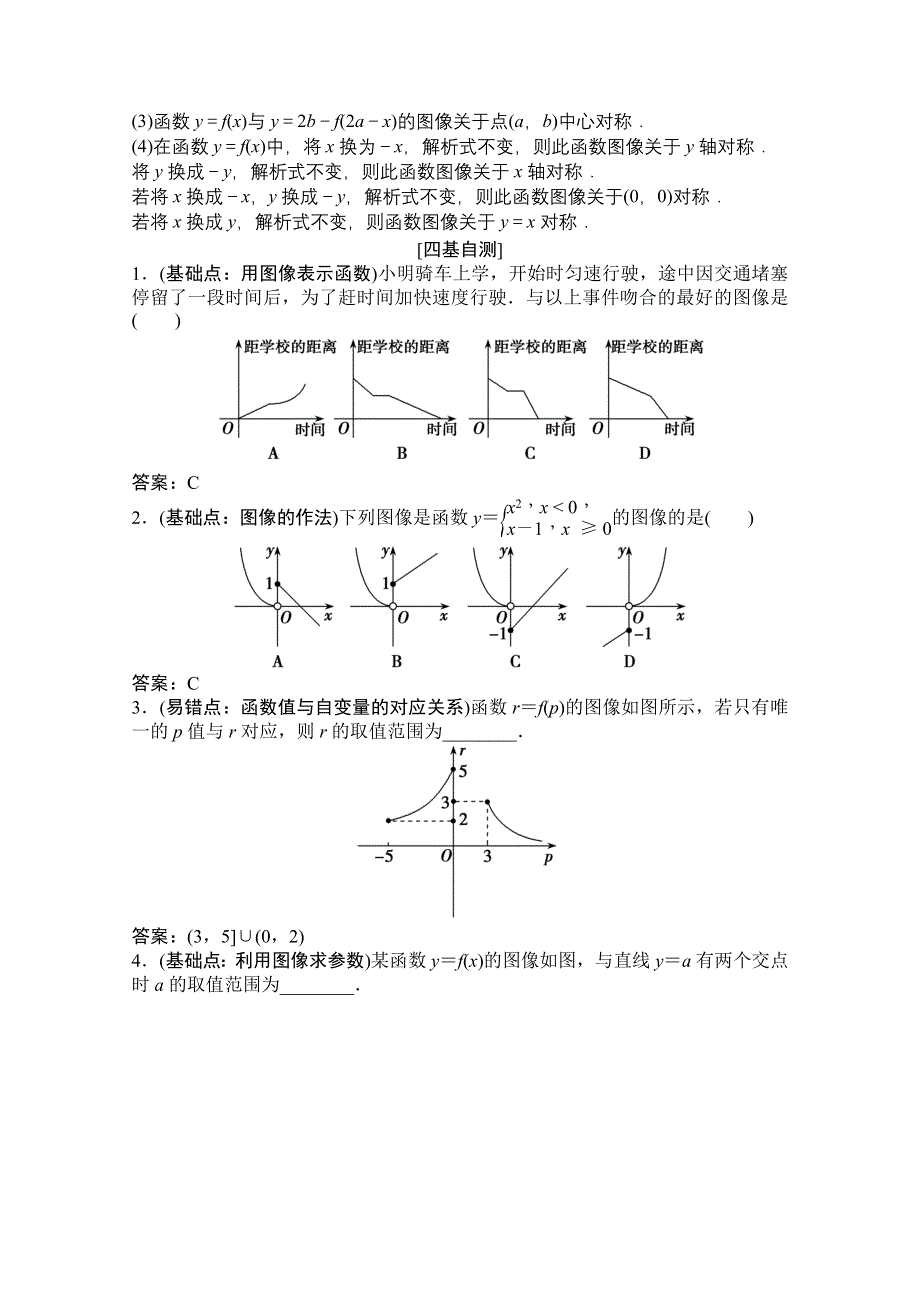 2021届高三北师大版数学（文）一轮复习教师文档：第二章第七节　函数的图像 WORD版含解析.doc_第2页