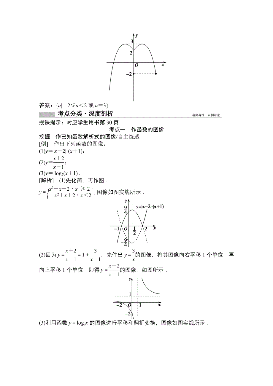 2021届高三北师大版数学（文）一轮复习教师文档：第二章第七节　函数的图像 WORD版含解析.doc_第3页