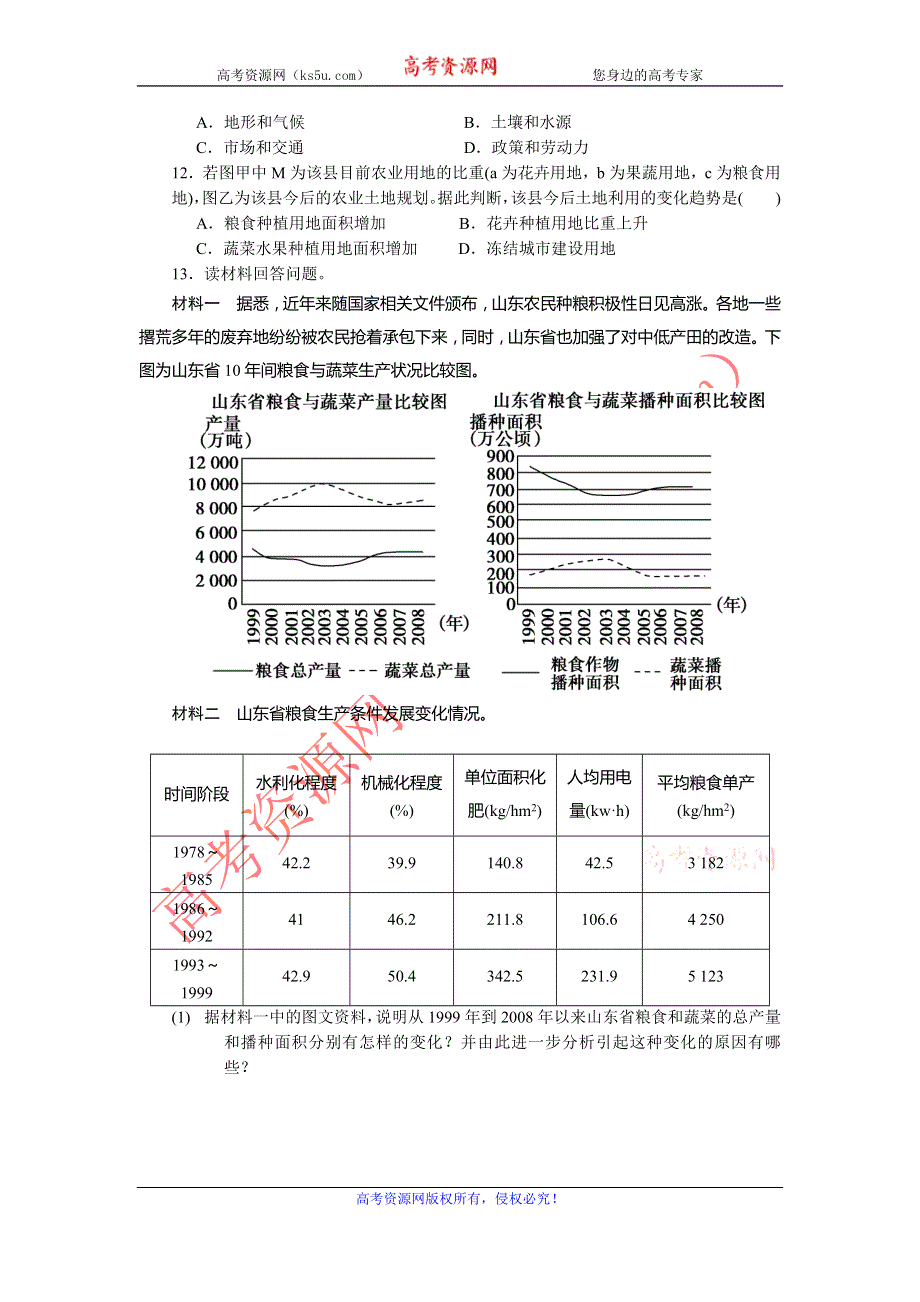 河南省潢川一中2013届高三地理滚动练习22 WORD版含答案.doc_第3页