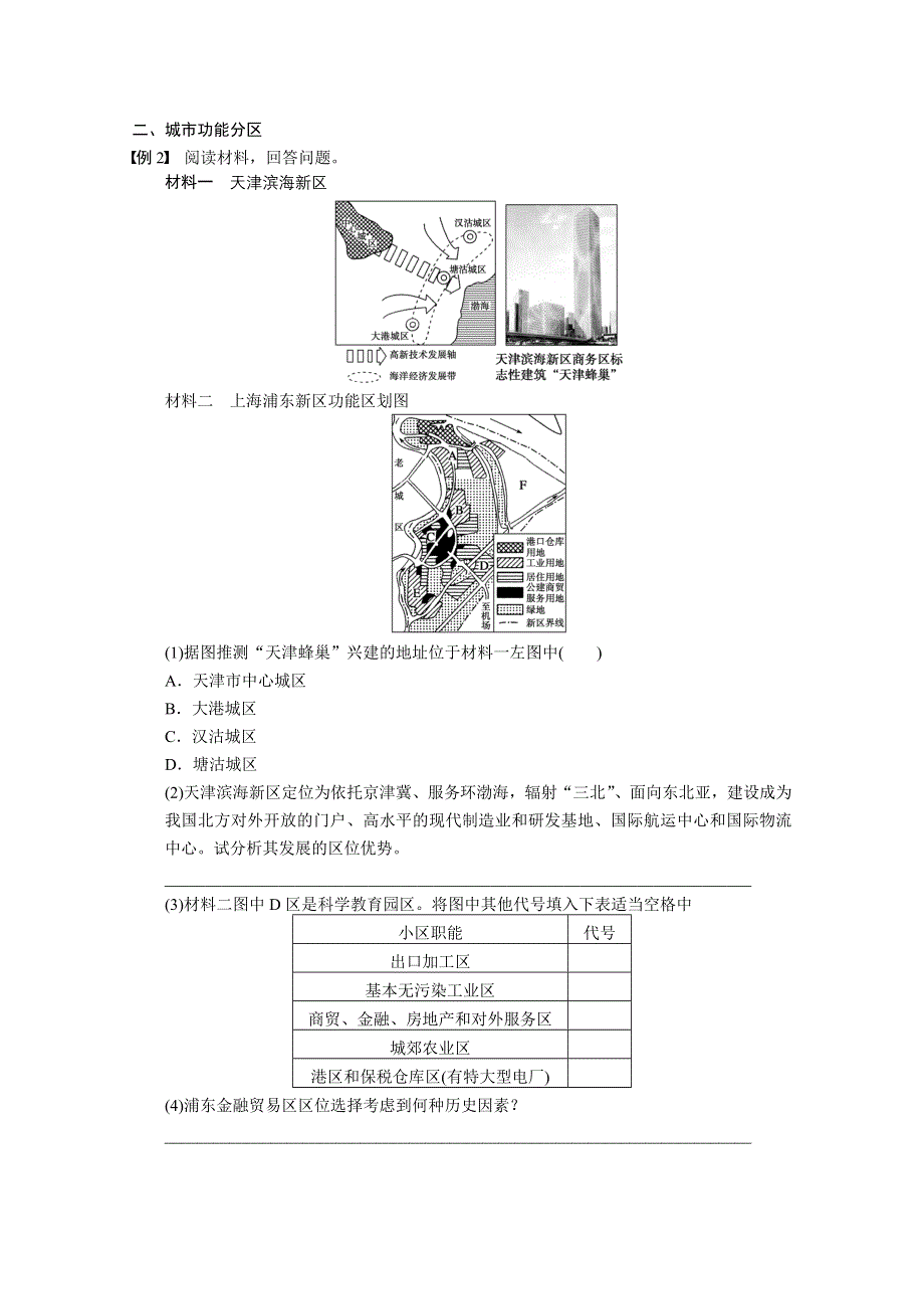 2013届高考鲁教版地理一轮复习学案：28城市区位因素分析.doc_第2页