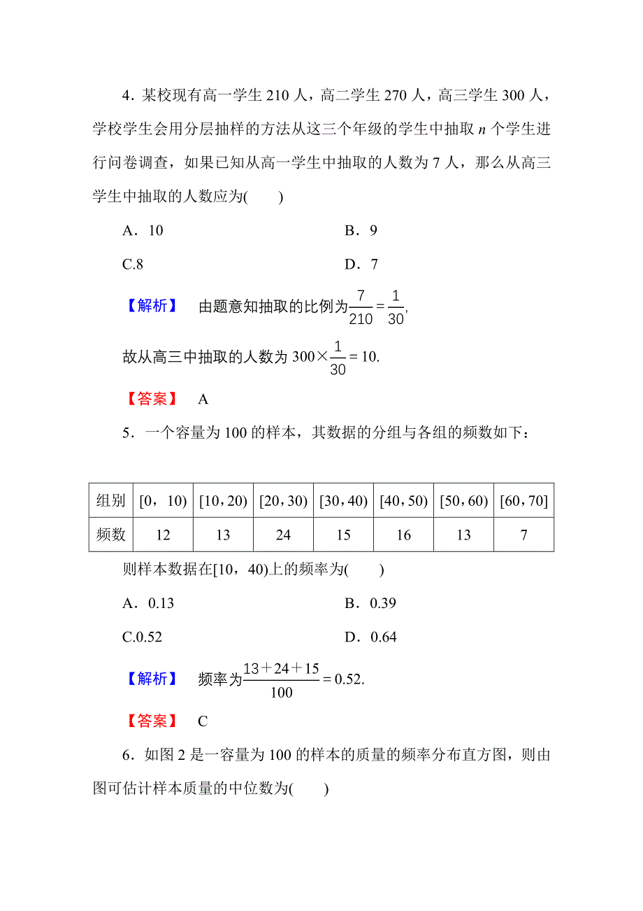 2016-2017学年高中数学人教A版必修三 章末综合测评2 WORD版含答案.doc_第3页