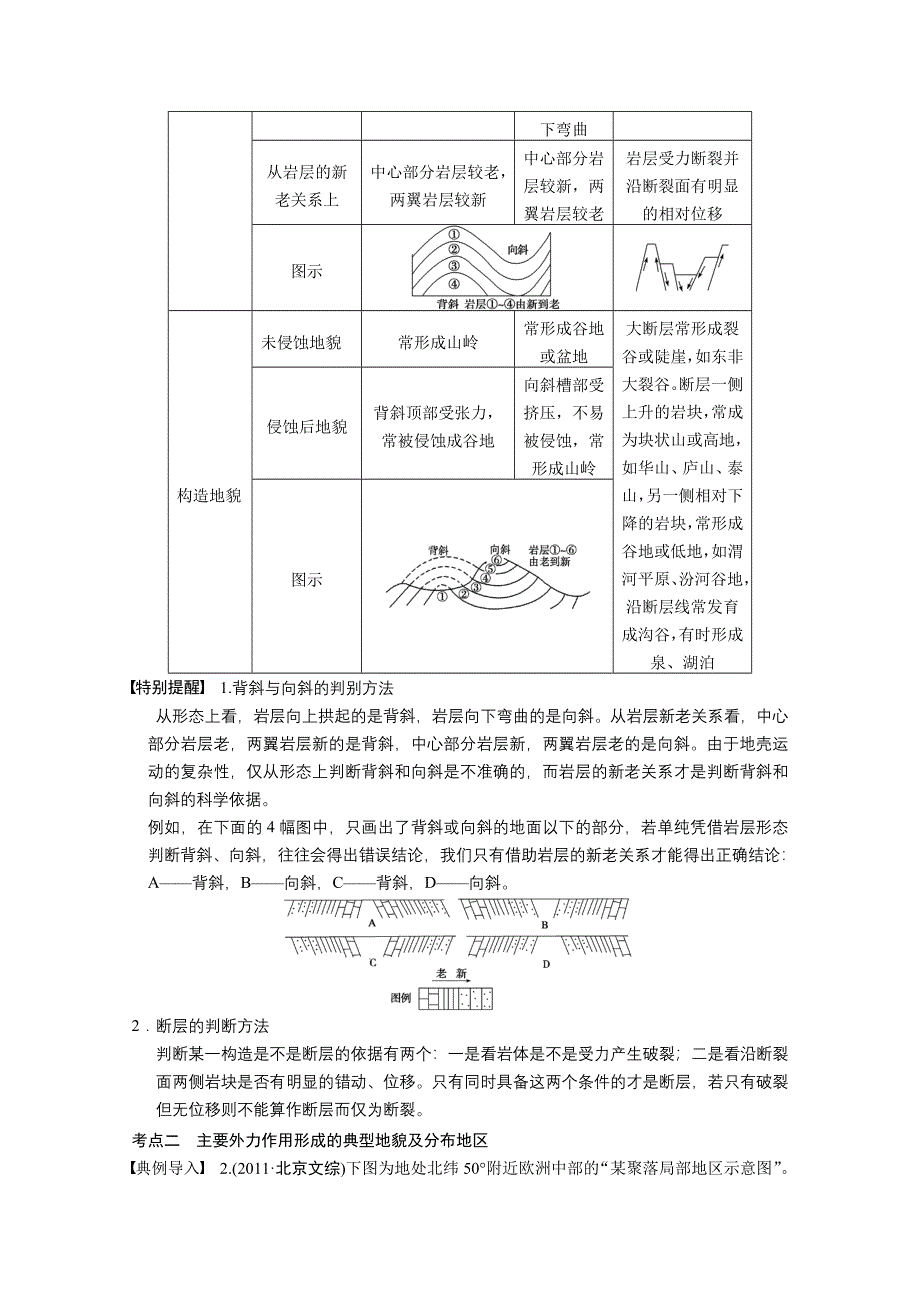 2013届高考鲁教版地理一轮复习讲义：必修一第三单元 第2讲 内、外力作用与地表形态变化.doc_第3页