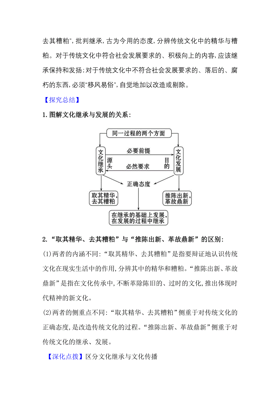 2022人教版政治必修3课堂学案：2-4-2 文化在继承中发展 WORD版含答案.doc_第2页