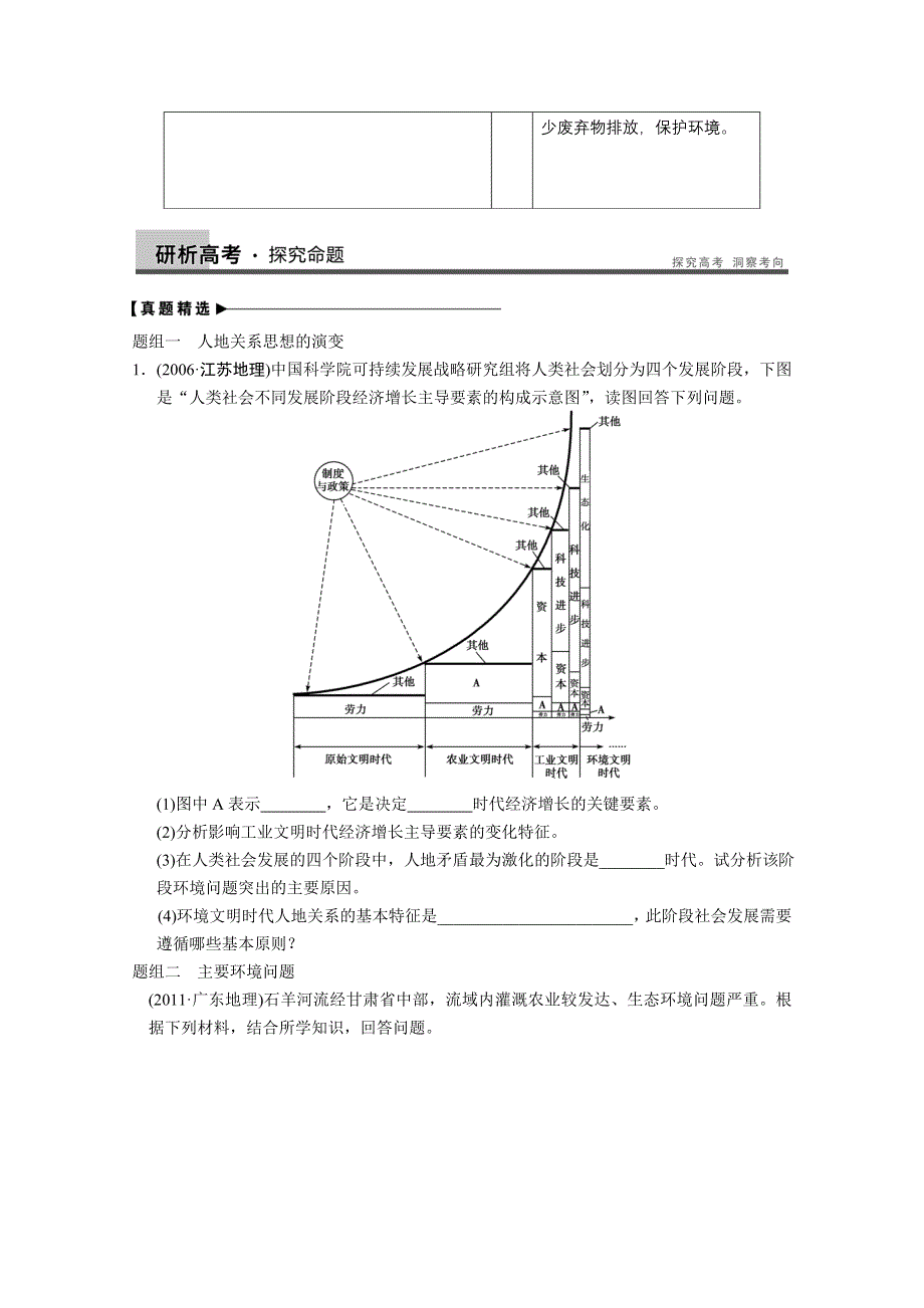 2013届高考鲁教版地理一轮复习讲义：必修三第二单元 走可持续发展之路 单元能力提升.doc_第2页