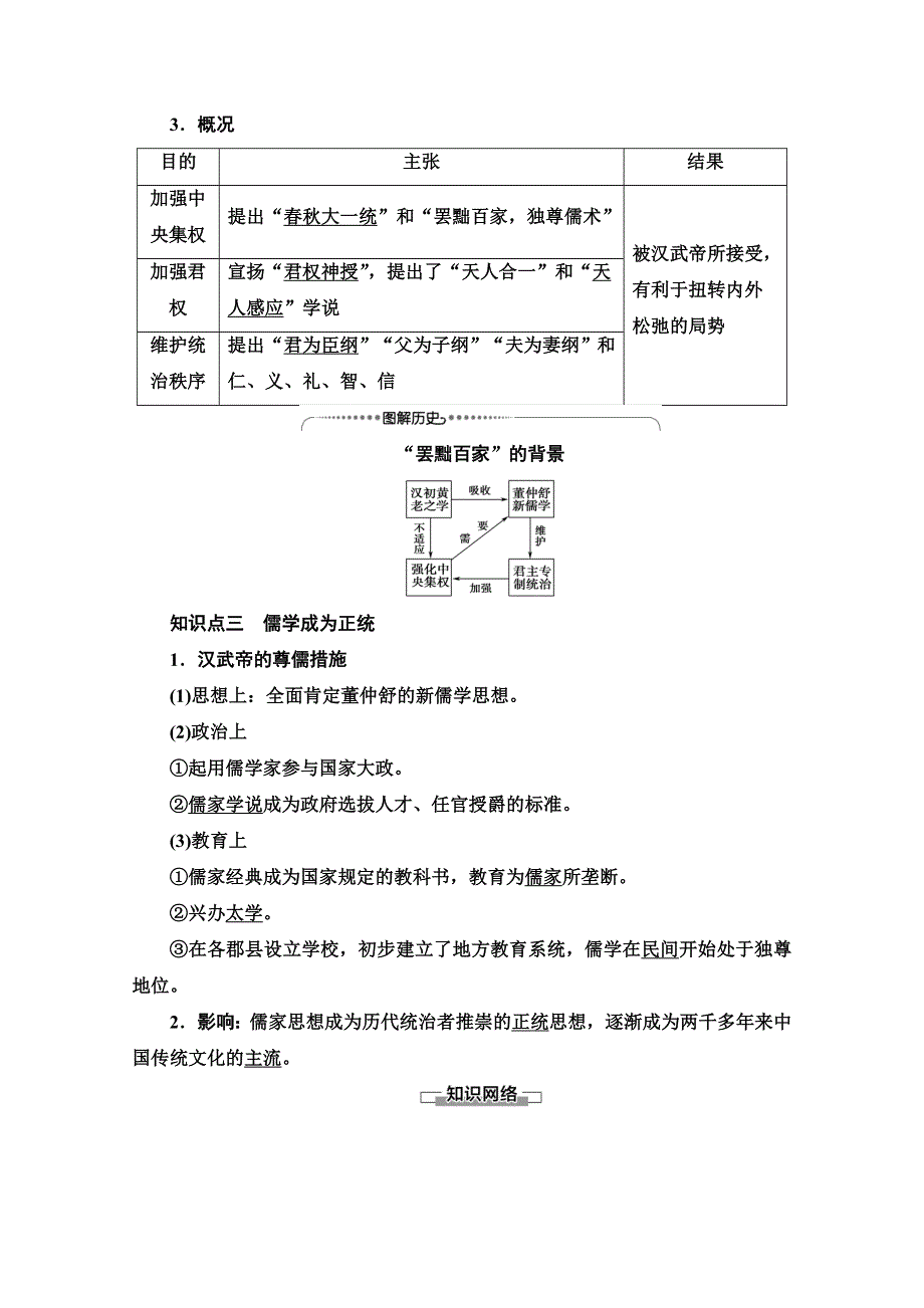 2020-2021学年历史人教版必修3教师用书：第1单元 第2课　“罢黜百家独尊儒术” WORD版含解析.doc_第2页