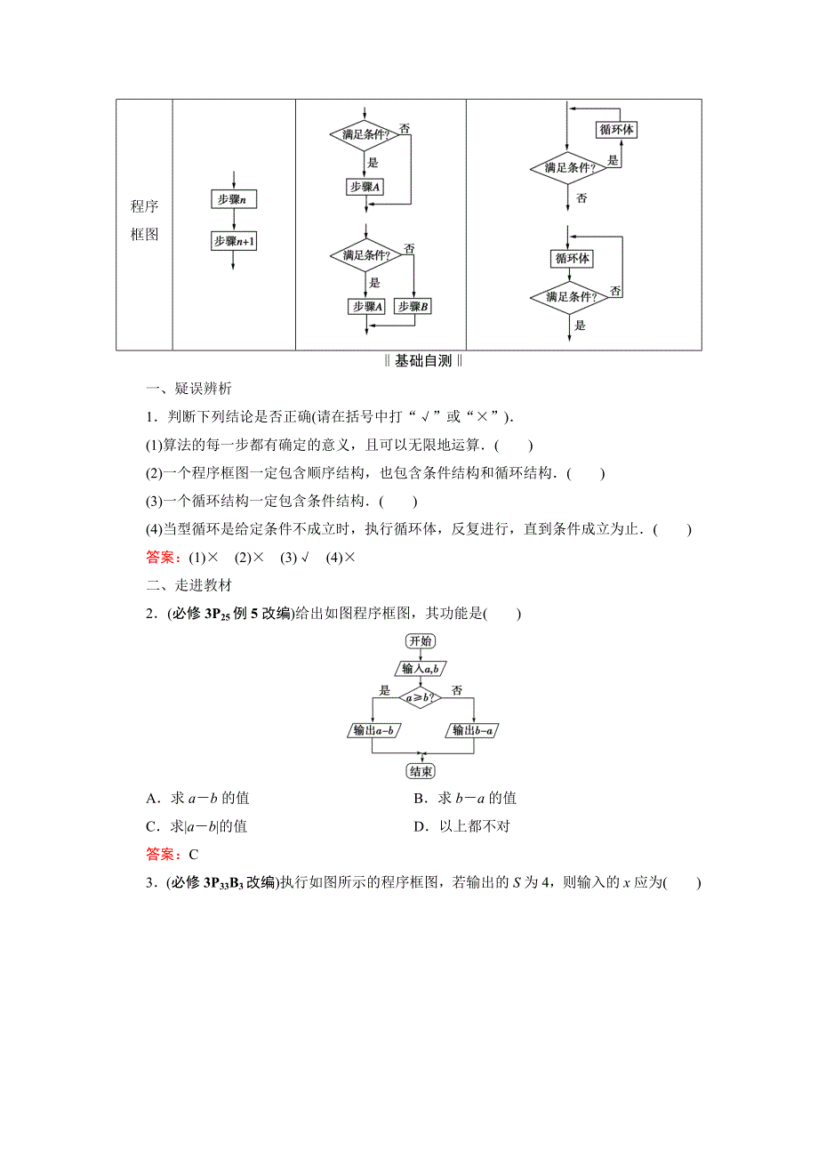 2021届高三数学（理）一轮复习学案：第十二章 第三节　算法初步 WORD版含解析.doc_第2页