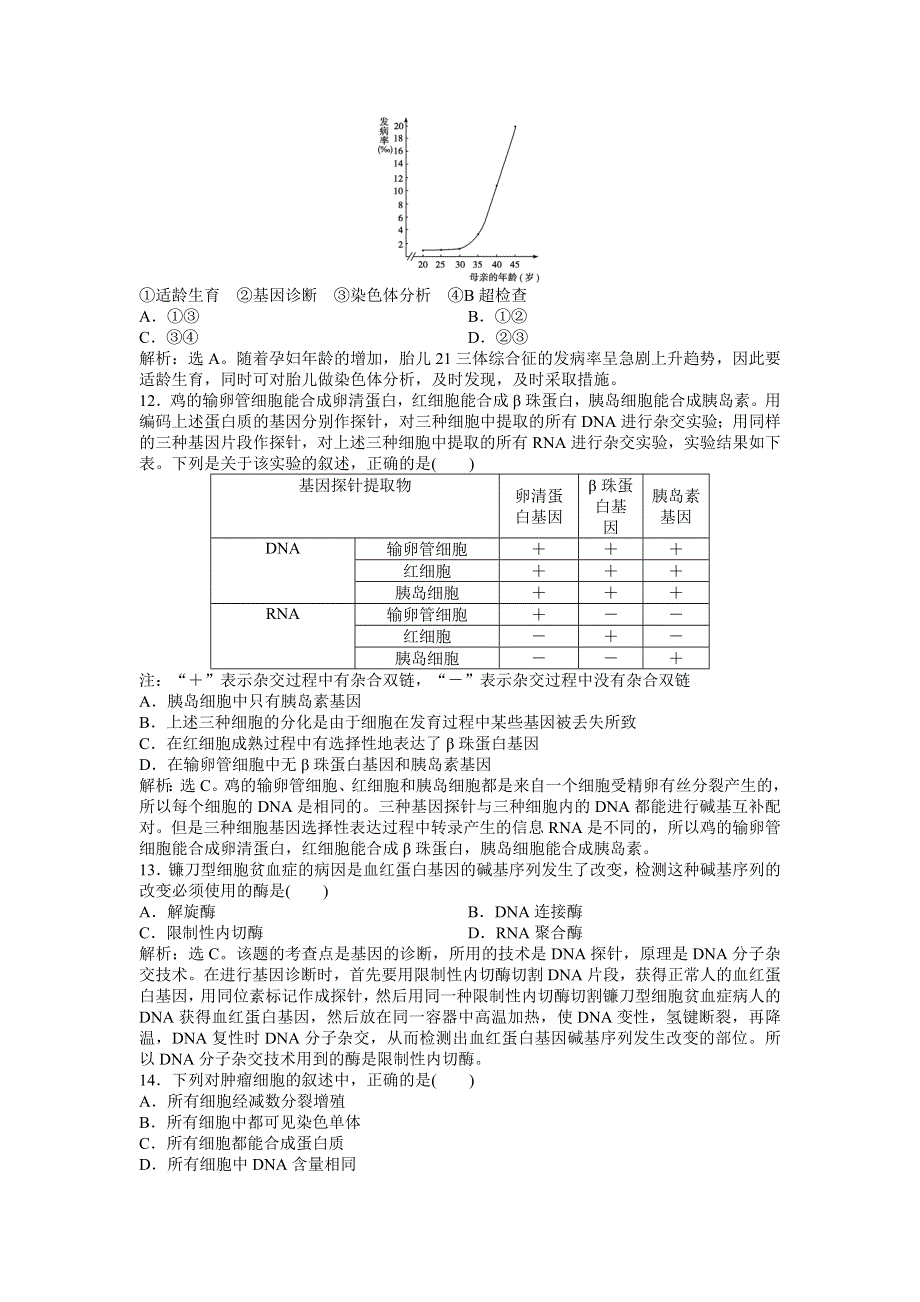 2013年人教版生物高二选修2电子题库 第1章章末综合检测 WORD版含答案.doc_第3页