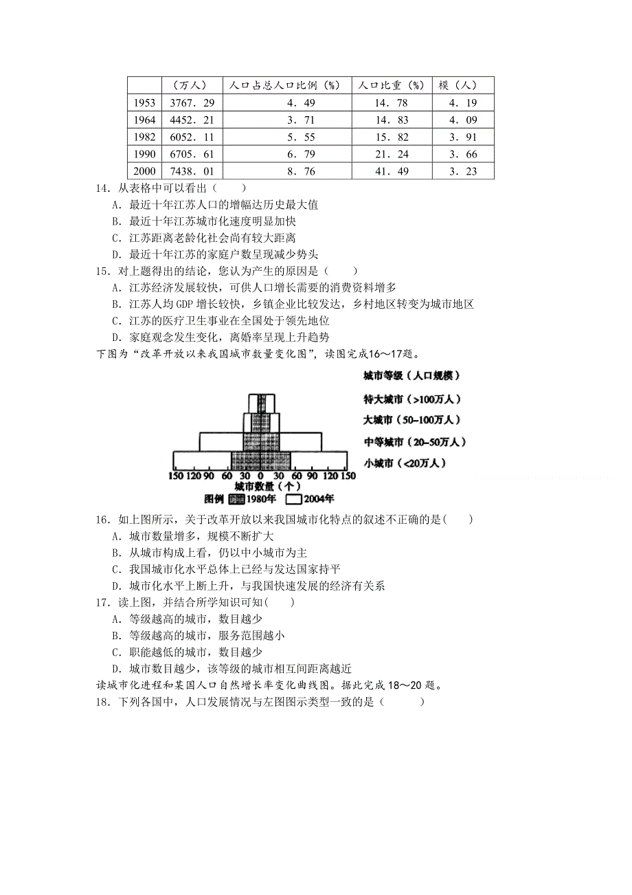 四川省成都树德协进中学2013-2014学年高一3月阶段性考试地理试题 WORD版含答案.doc_第3页