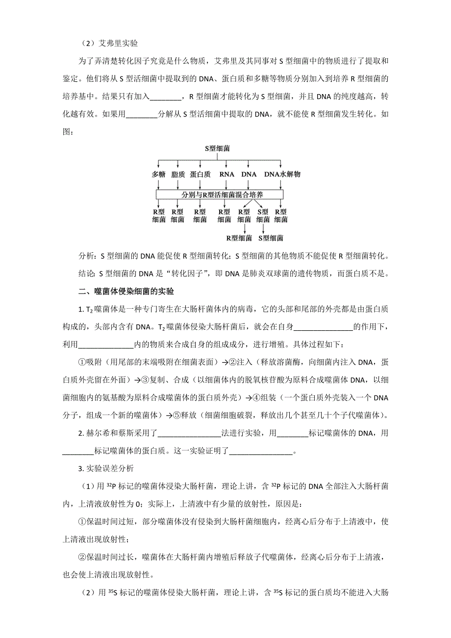 人教版生物必修二学案：3.1《DNA是主要的遗传物质》WORD版含解析.doc_第2页