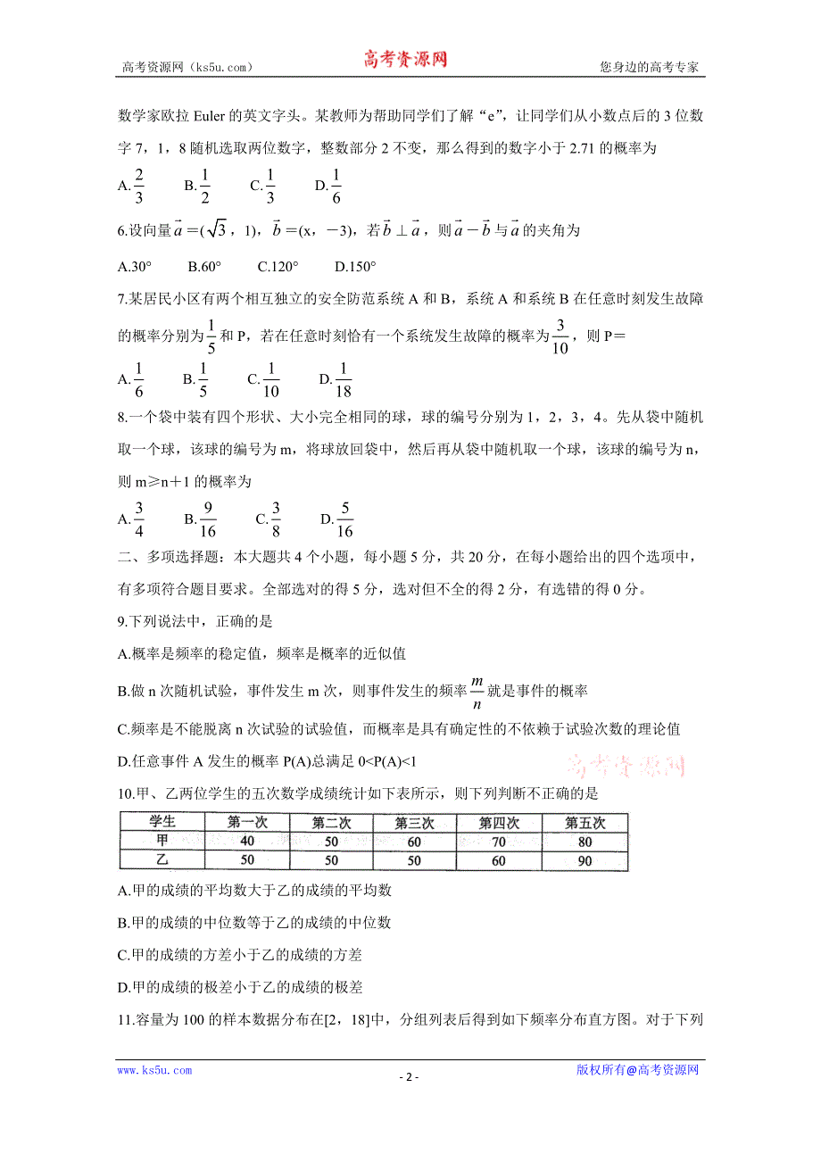 《发布》山东省菏泽市2020-2021学年高一下学期期末考试 数学（B） WORD版含答案BYCHUN.doc_第2页