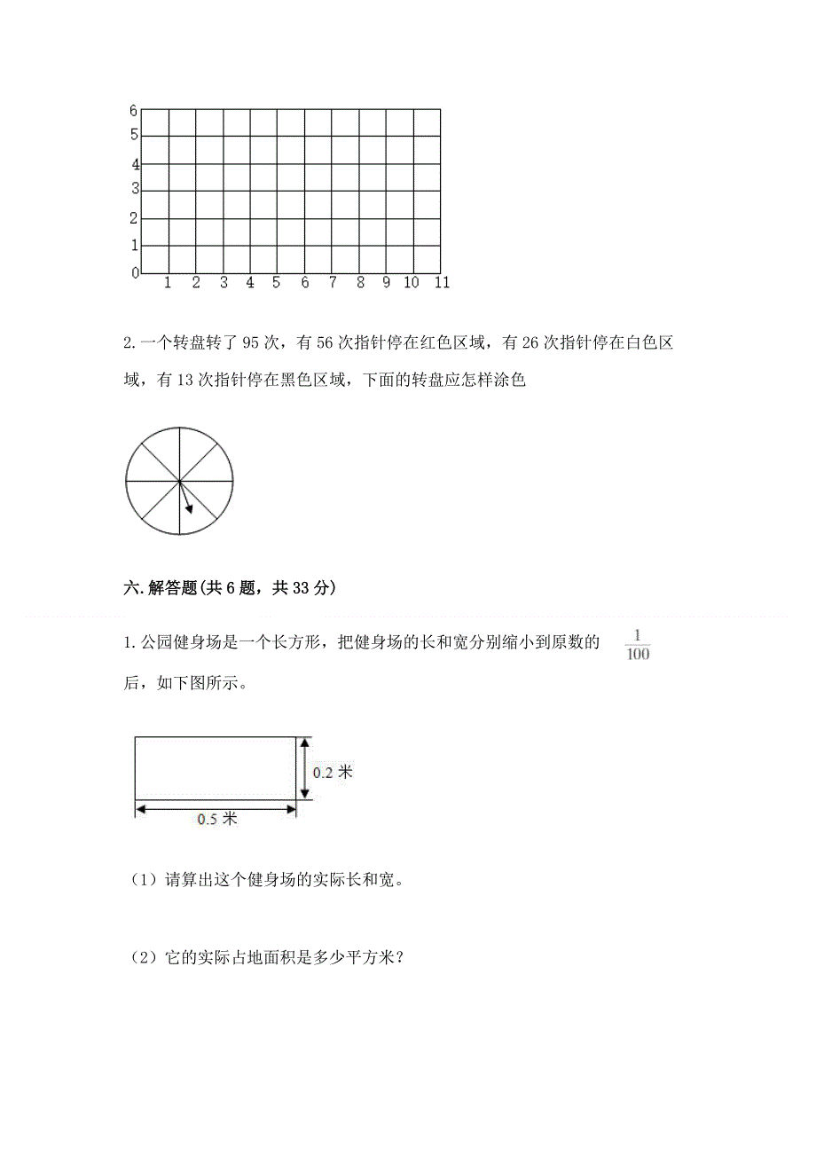 人教版五年级上册数学《期末测试卷》含答案ab卷.docx_第3页