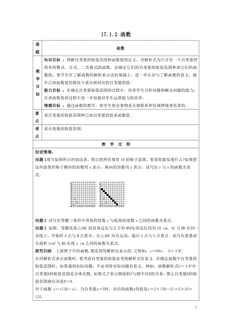 2022华东师大版八下第17章函数及其图象17.1变量与函数第2课时函数教案.doc_第1页