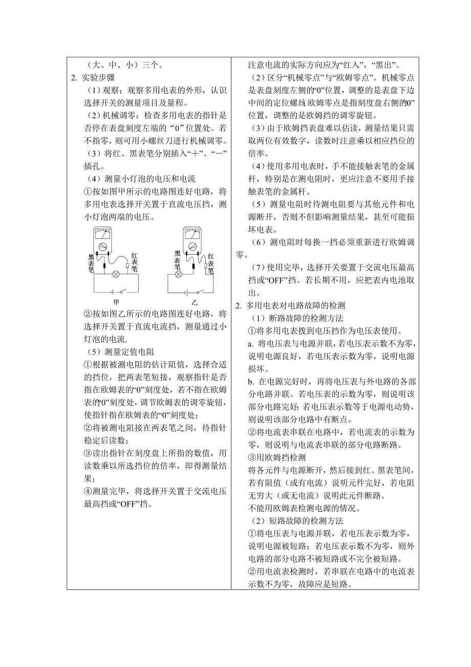 人教版选修3-1 2-8实验：练习使用多用电表（学案） WORD版含解析.doc_第2页