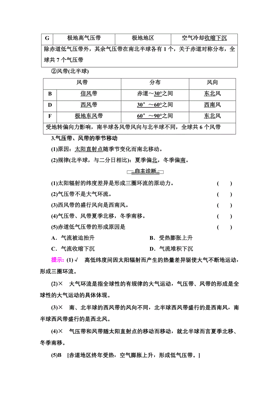 2020-2021学年地理人教版必修1教师用书：第2章 第2节 第1课时　气压带和风带的形成 WORD版含解析.doc_第2页