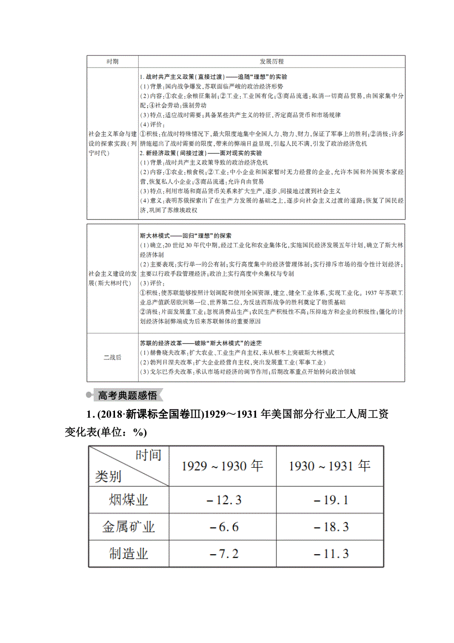 2020-2021学年历史岳麓版必修2学案：第三单元　各国经济体制的创新和调整 单元整合 WORD版含解析.doc_第3页